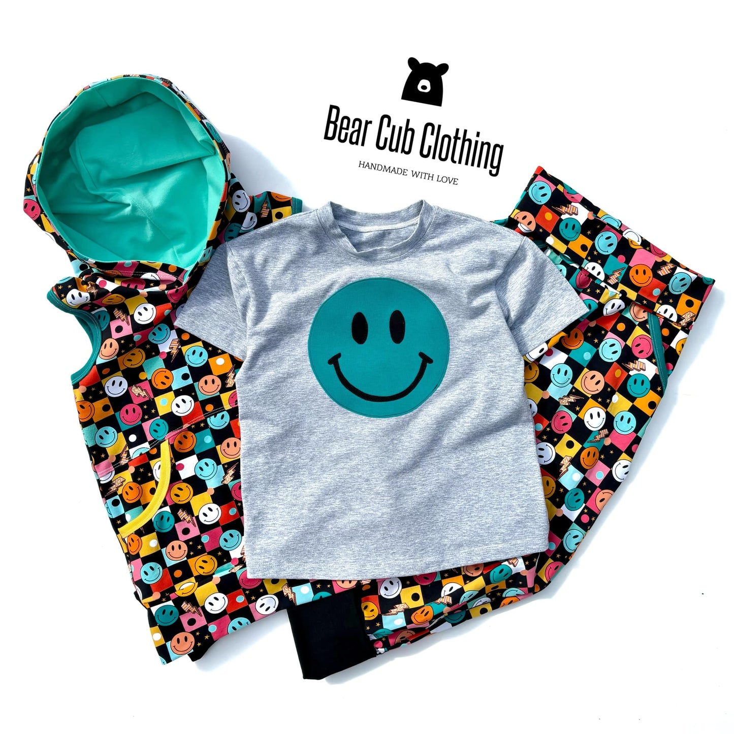 Poly Rib Knit Round AAA - Prints Retro Rascals, Skeletons, Smiley Retail Fabric