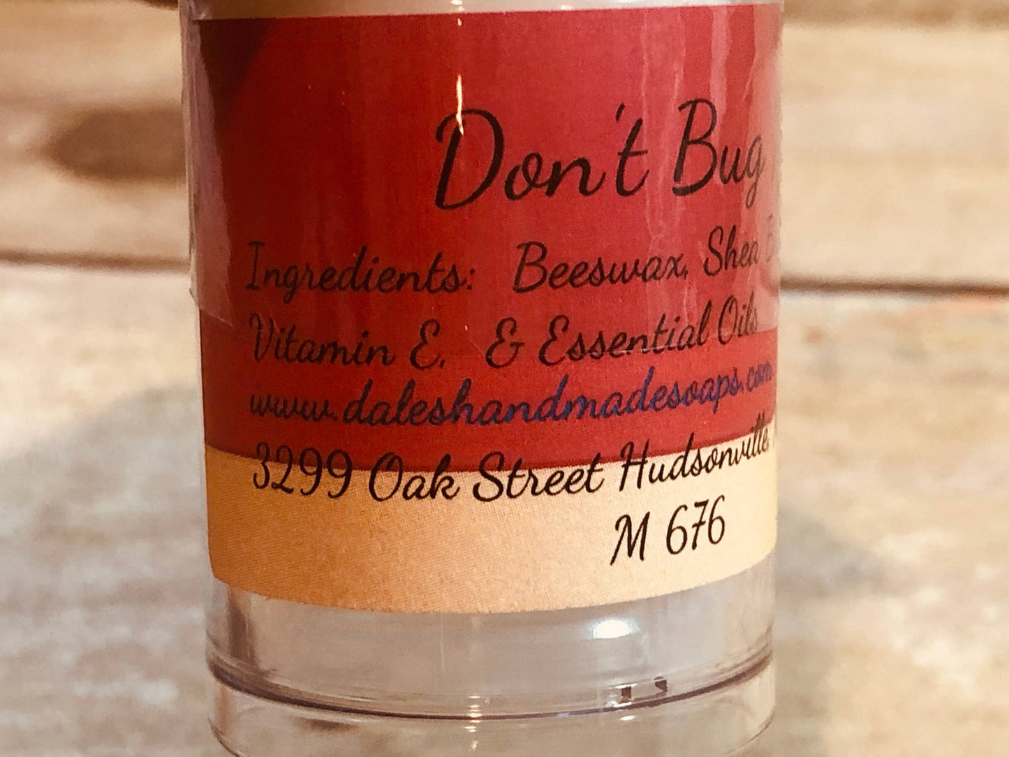Don't Bug Me Lotion Bar In A Pushup Tube - natural bug repellant gift