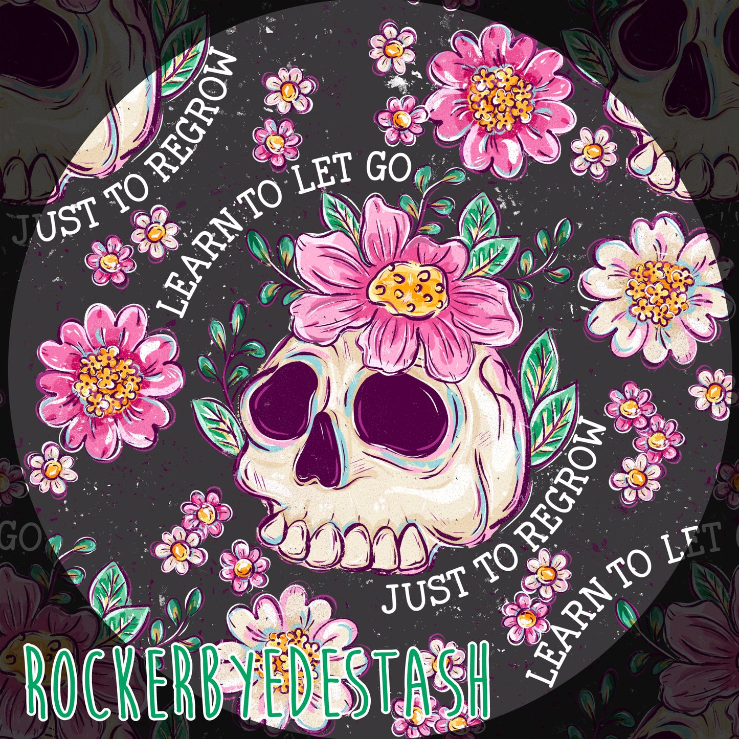Athletic Sport Lycra - Round ZZ - custom fabric skulls, moths and butterflies Retail Fabric