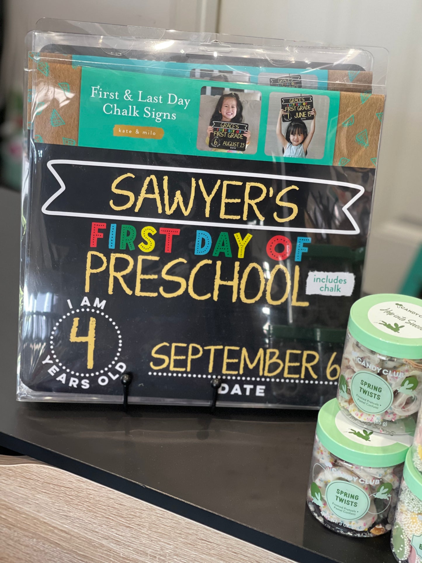 First and Last Day of School Reversible Chalkboard gift