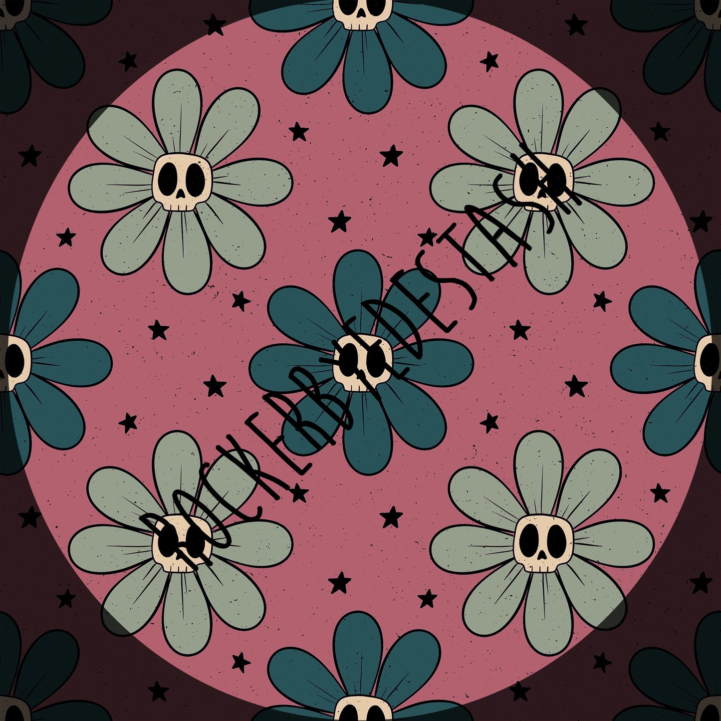 Minky - Round BBB Halloween Skeleton Tarot Retail Fabric Round