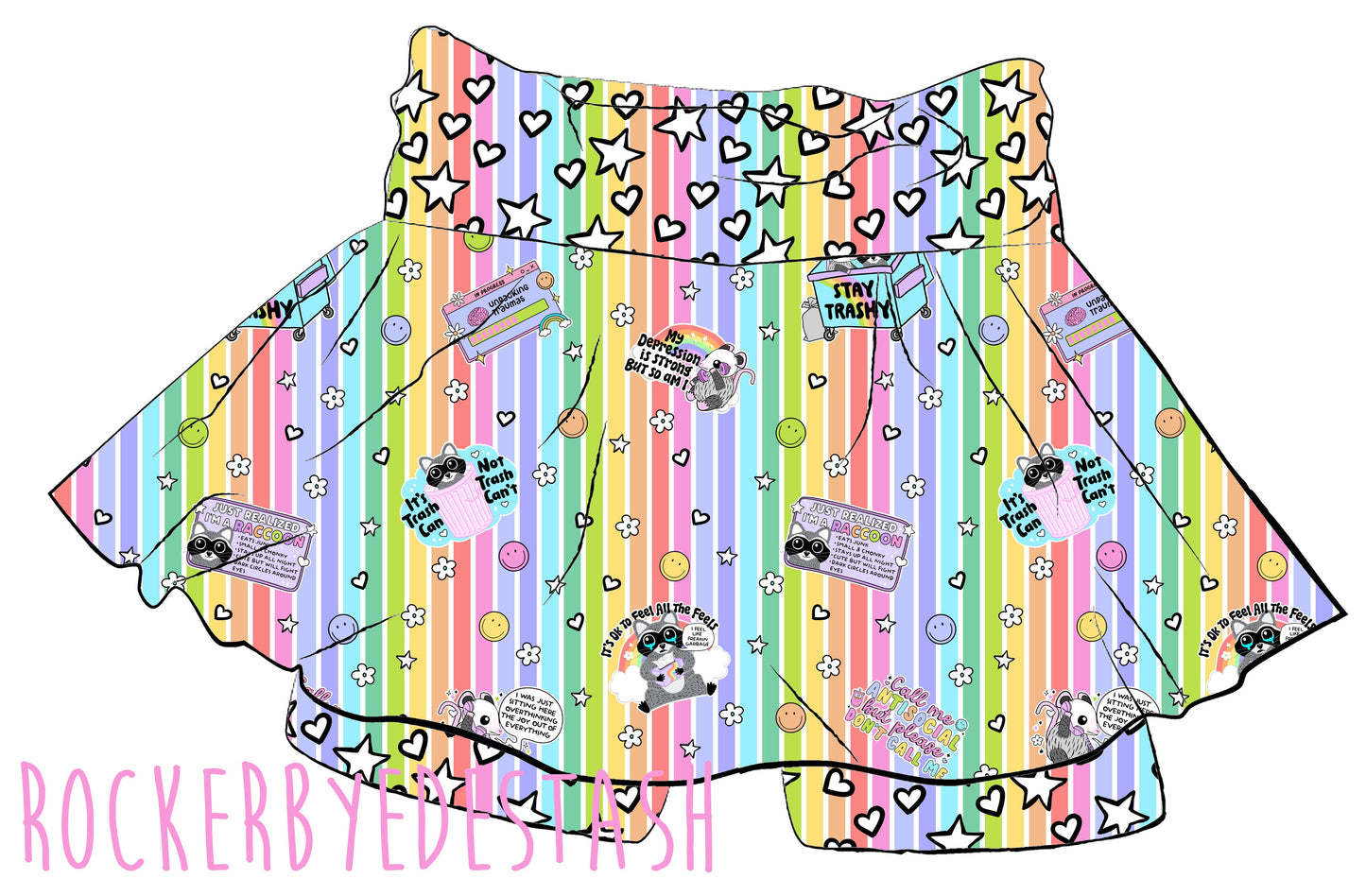 Squish Round AAA - Prints Retro Rascals, Skeletons, Smiley Retail Fabric