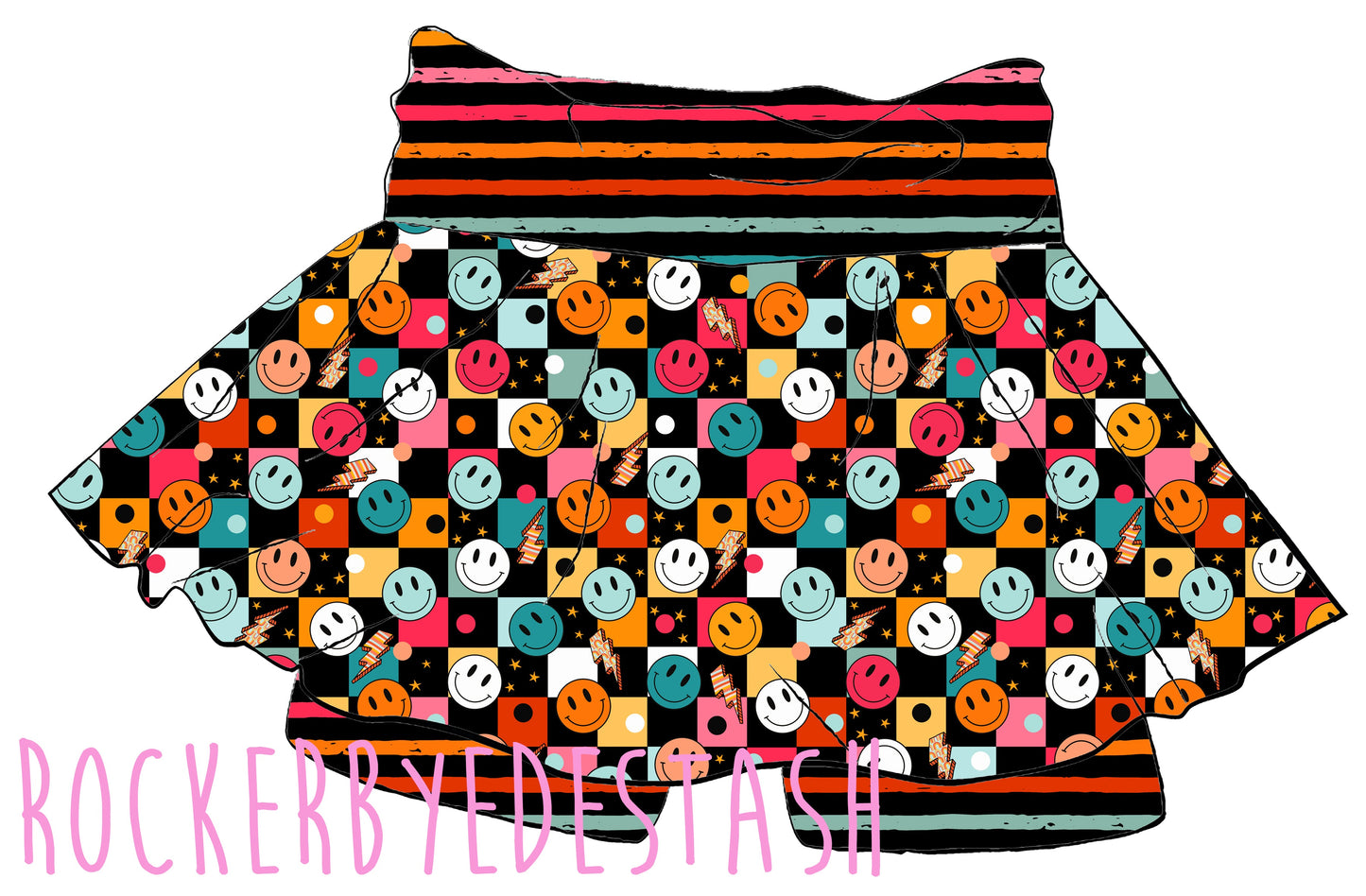 Squish Round AAA - Prints Retro Rascals, Skeletons, Smiley Retail Fabric