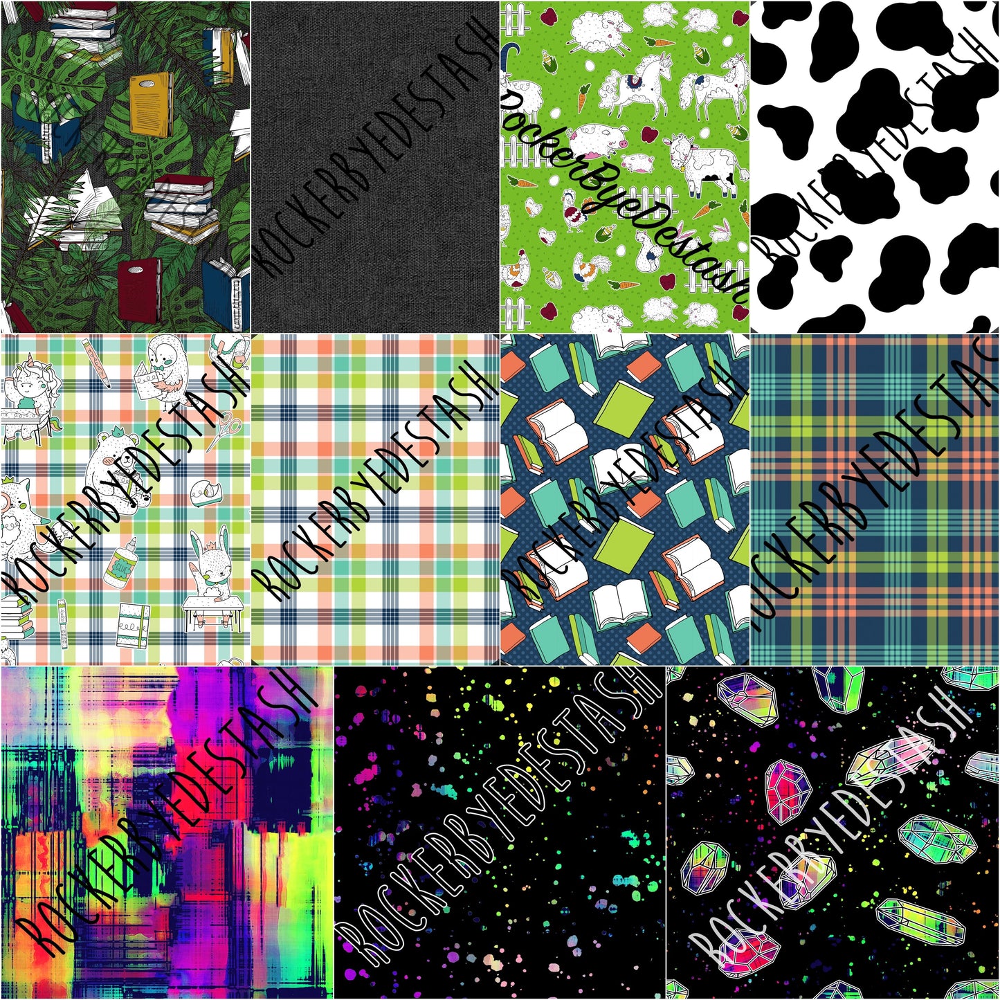 Cotton Lycra - Round DD -  Main Prints & Reruns - Retail Fabric - Birch Buddies, Farm, School Animals and more