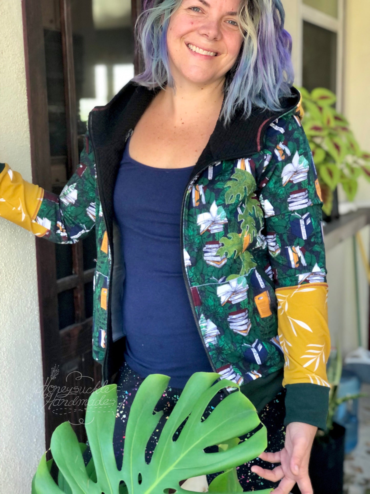 Minky - Retail Fabric Round PP - Spring Skeletons with Succulent and Monstera Skull rerun
