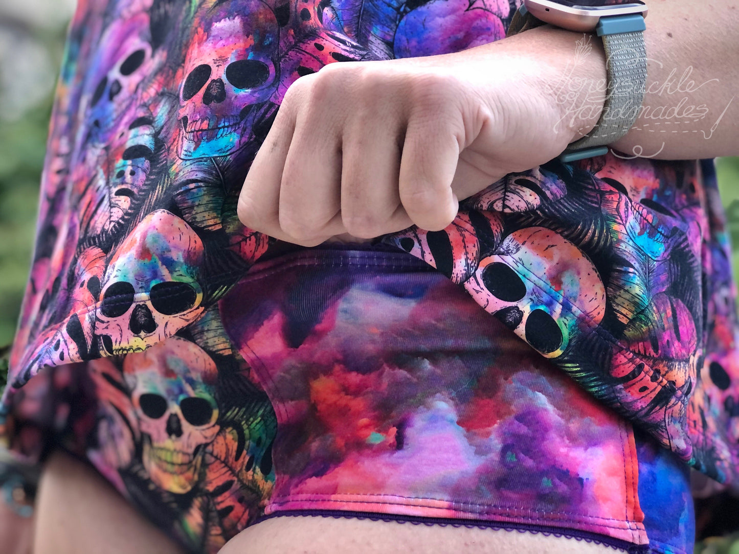French Terry - Round FF - all main prints and FH sets are listed here - monstera skulls, powder rainbow, neutral skulls, hearts, rainbows and more! Retail
