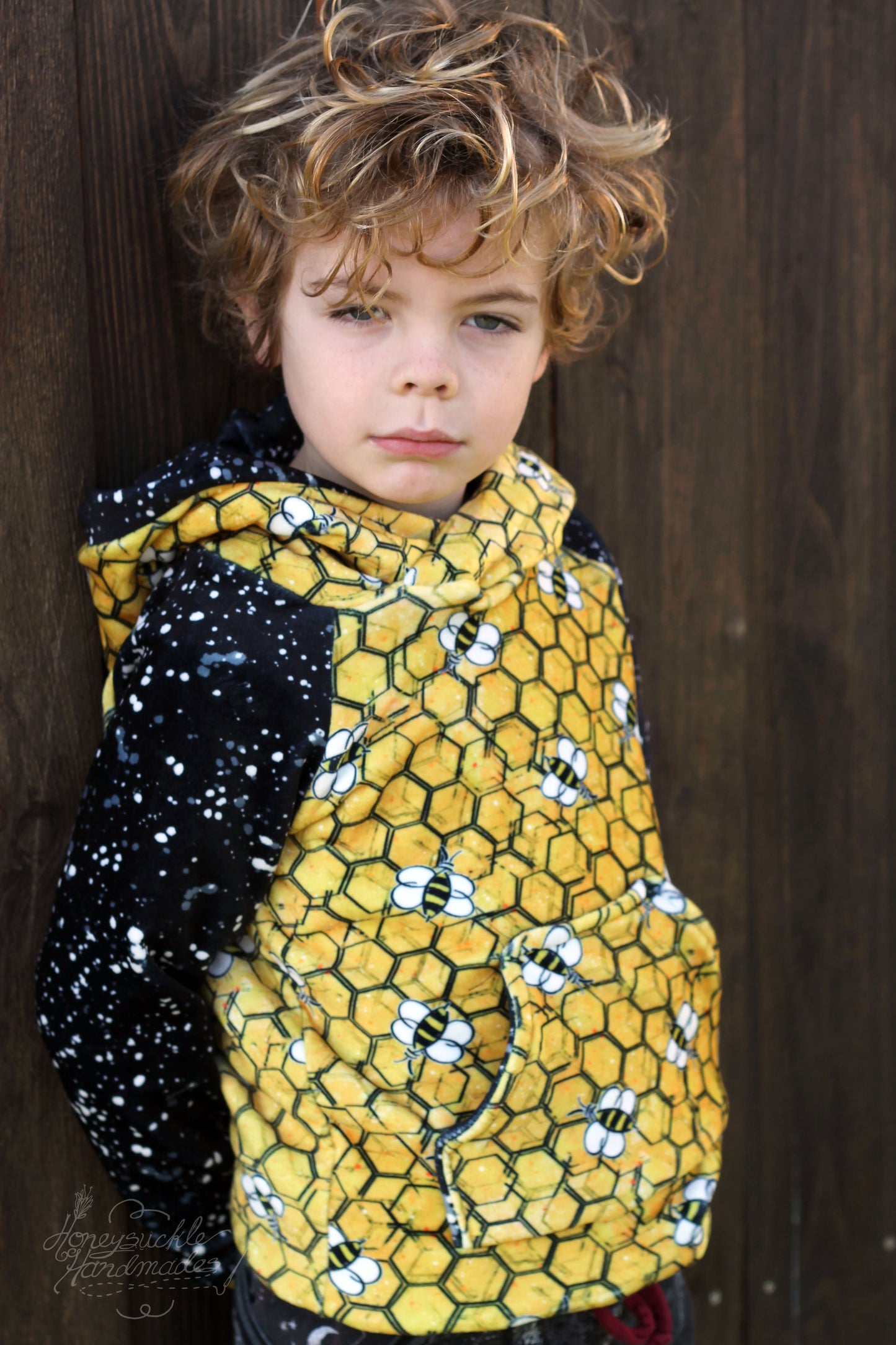 Hedgies, Bees or Succulents kid panels - Cotton Lycra - Round AA Retail Hedgehog and Bees