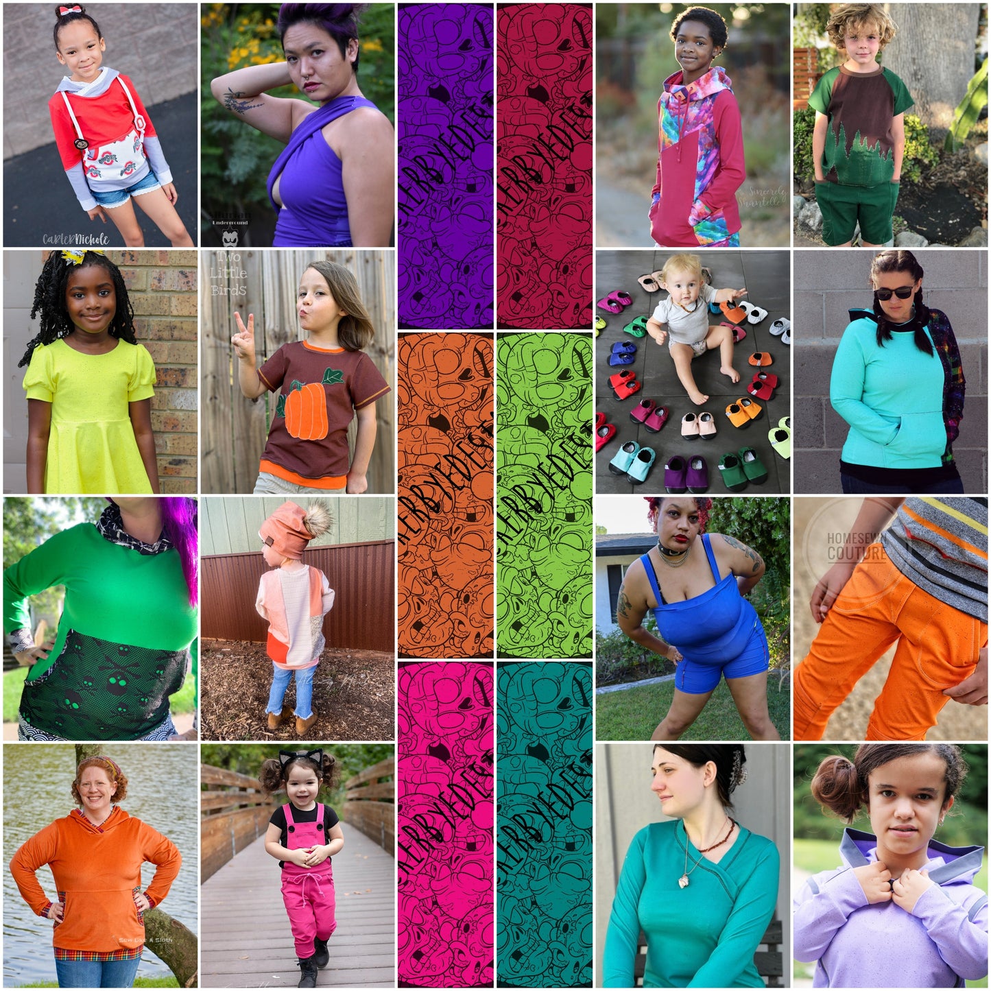 Cotton Lycra - Gritty Zombies and Solids - Retail Fabric