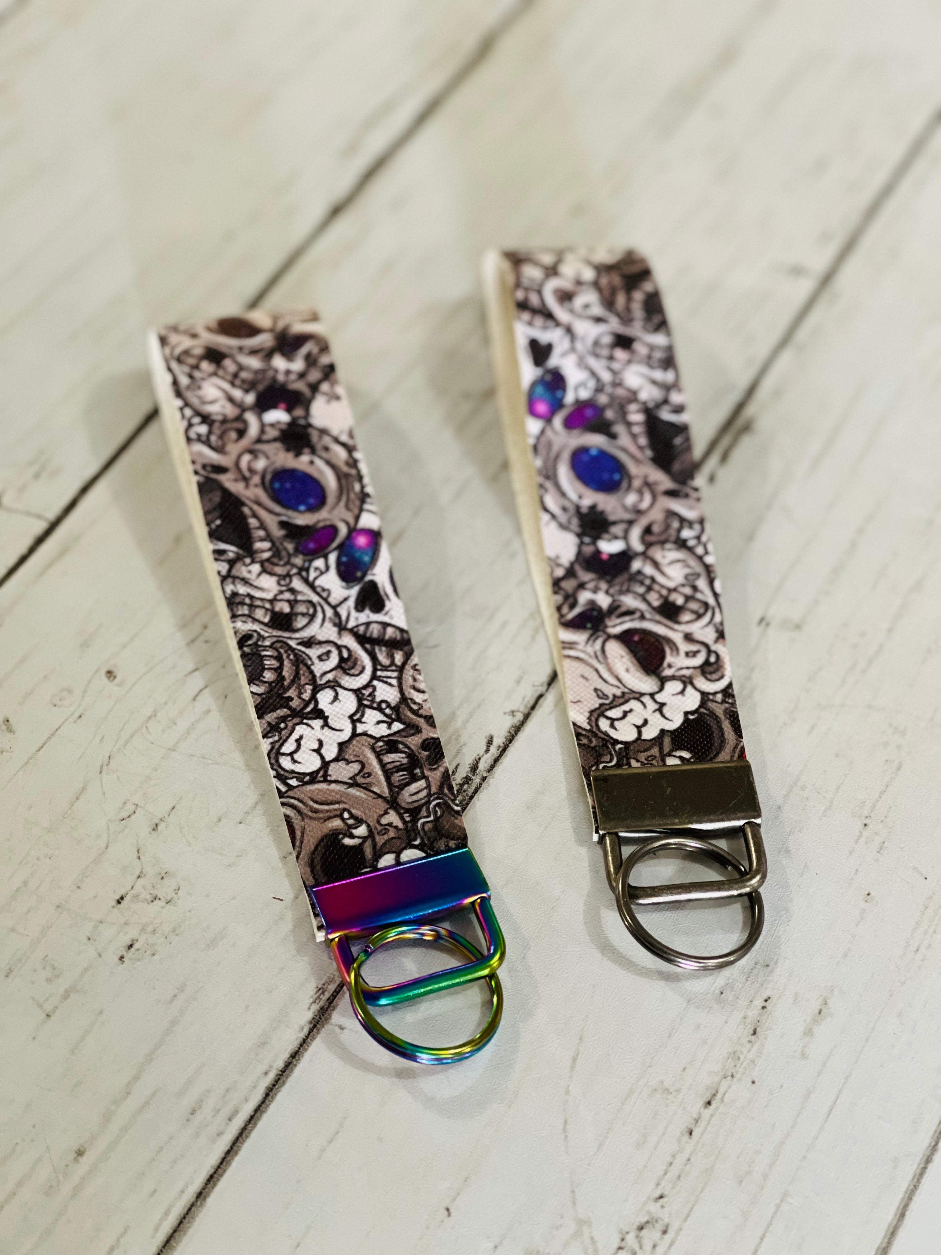 Fashion Rhinestone Wristlet Lanyard Strap Keychain - Silver – Sophia  Collection