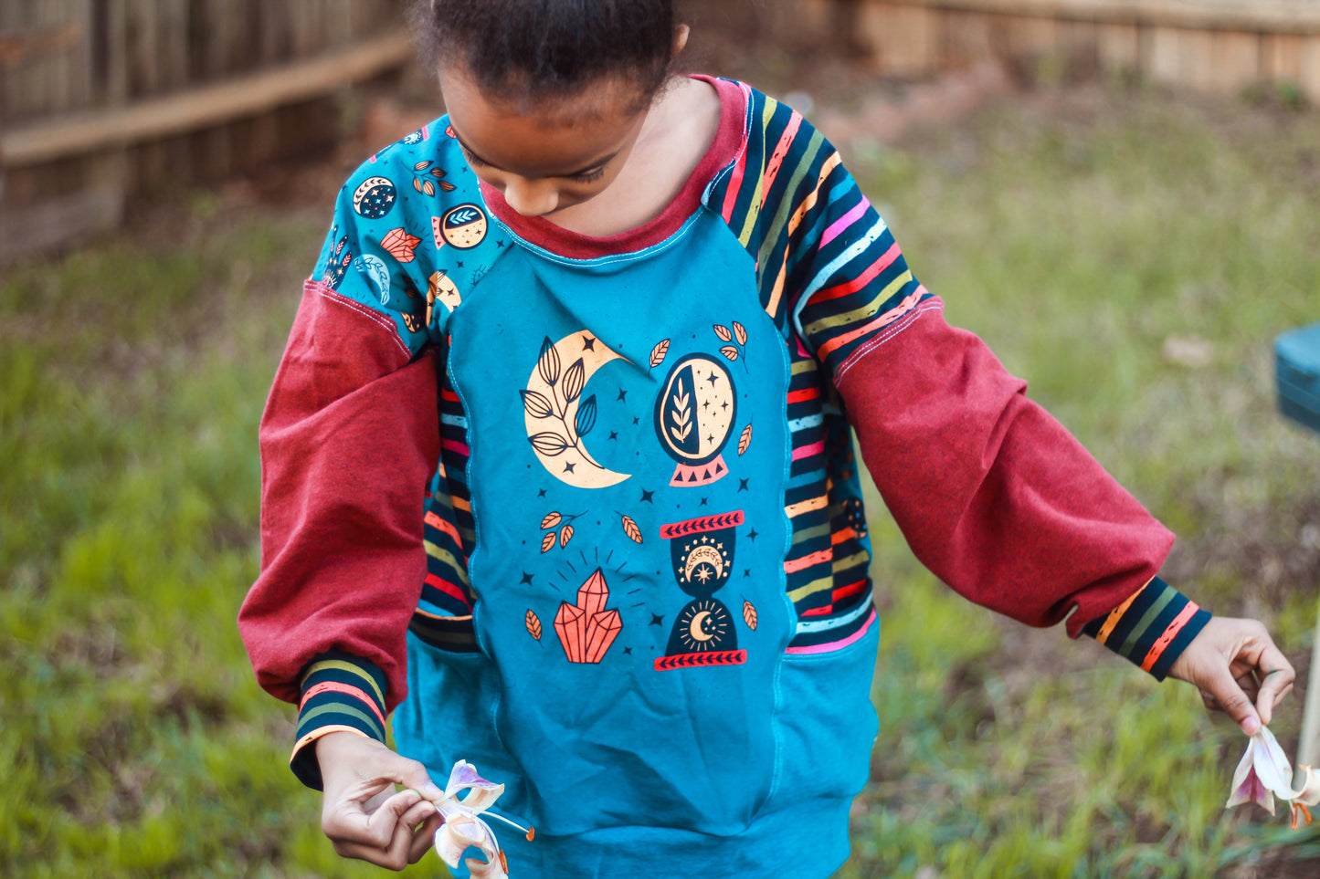 Cotton Lycra Panels - Round OO - Kid & Adult size - Skulls & Mushroom, Magic Forest, Wilderness & Hedgehog panels Retail Fabric