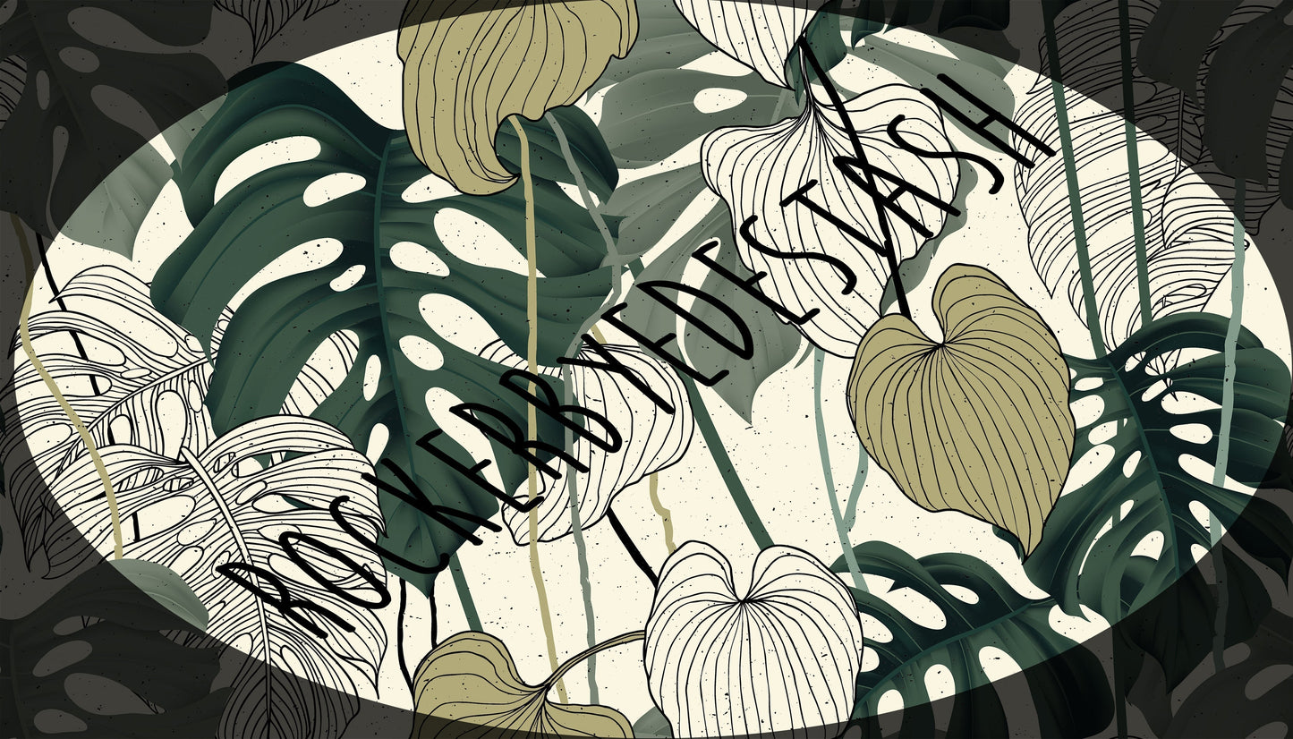 Minky - Retail Fabric Round PP - Spring Skeletons with Succulent and Monstera Skull rerun