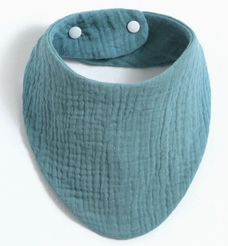 Blue Dusk New Design Cute Baby Cotton Double Layer Gauze Towel Bibs by For Boys & Girls gift