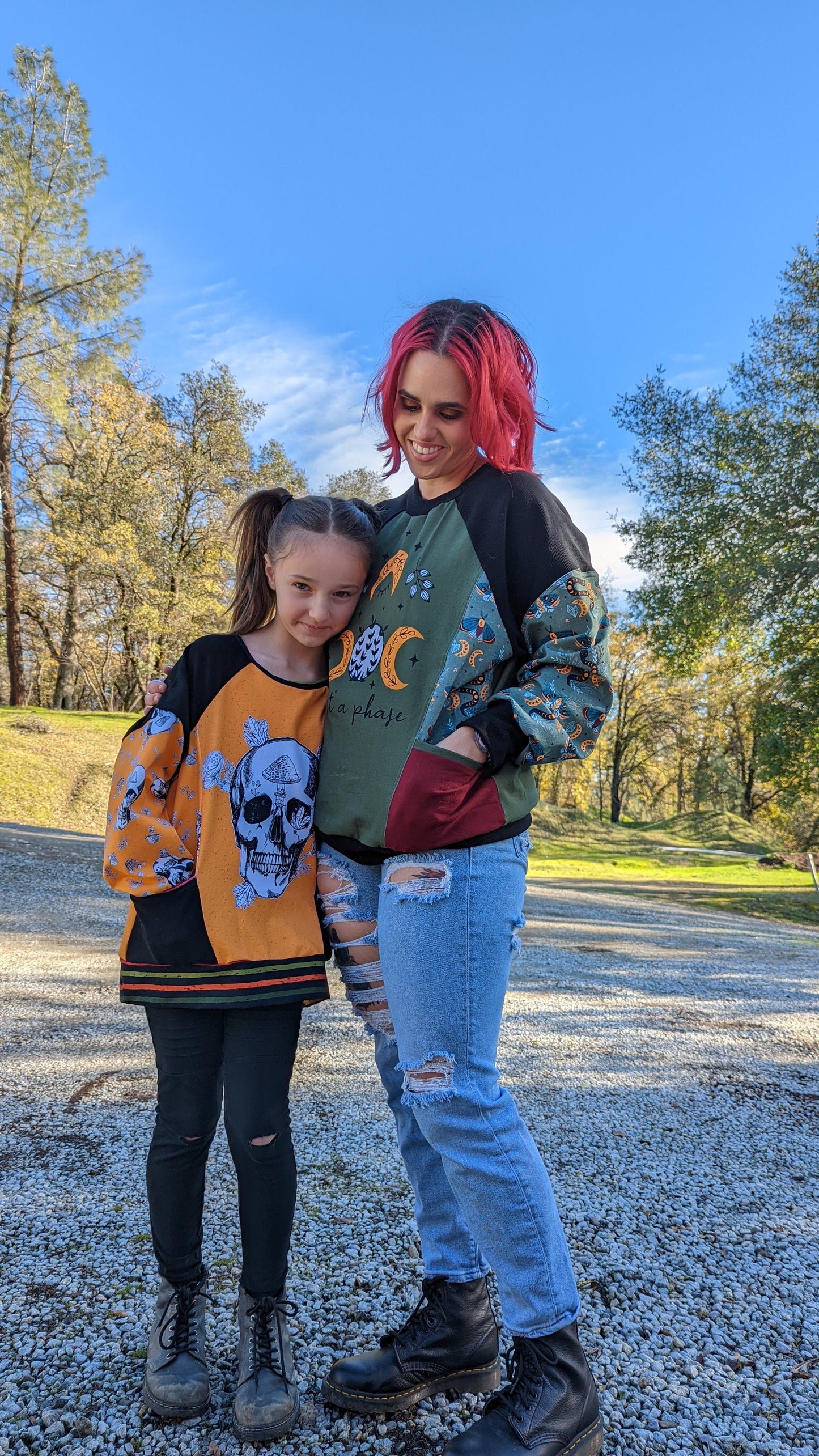 Cotton Lycra Panels - Round OO - Kid & Adult size - Skulls & Mushroom, Magic Forest, Wilderness & Hedgehog panels Retail Fabric