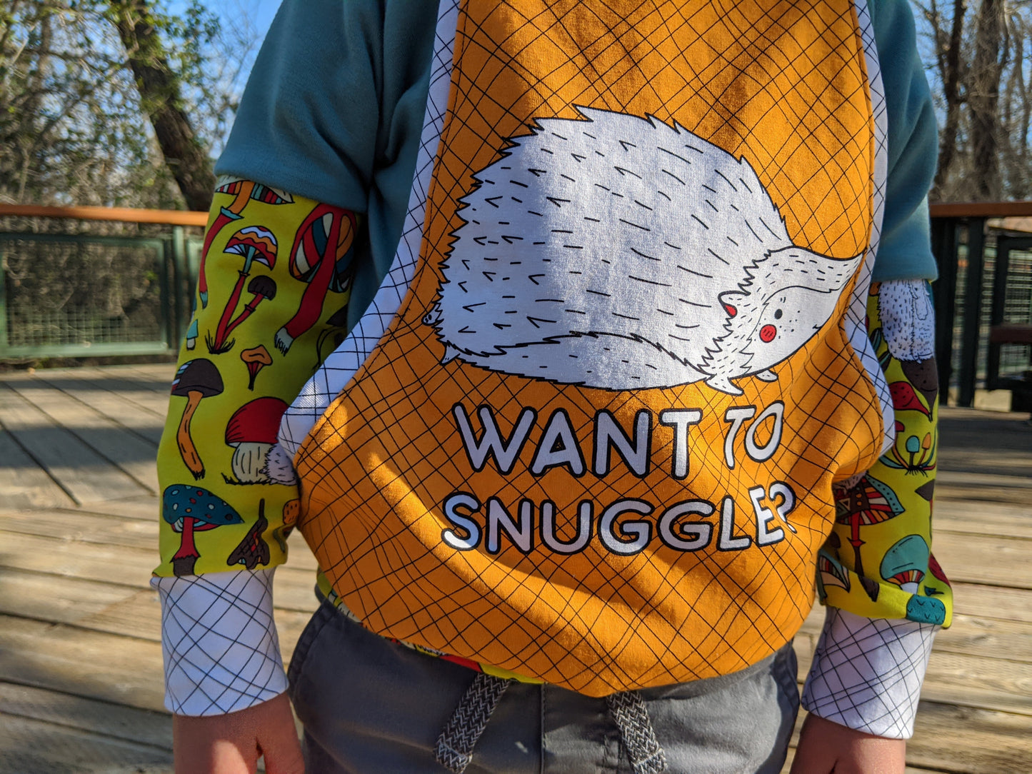 Cotton Lycra Panels - Round OO - Kid & Adult size - Skulls & Mushroom, Magic Forest, Wilderness & Hedgehog panels Retail Fabric