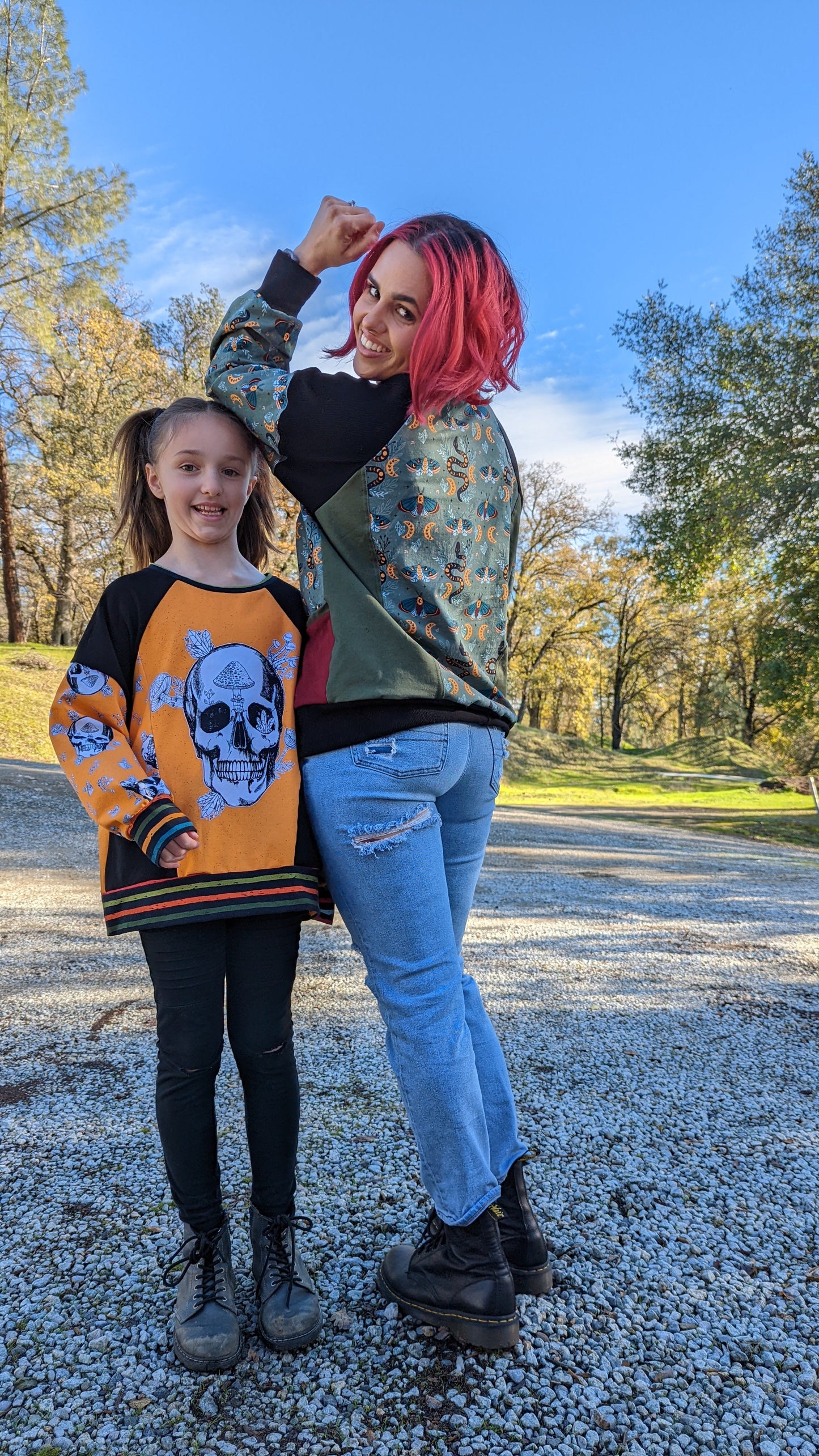 Cotton Lycra Panels - Round OO - Kid & Adult size - Skulls & Mushroom, Magic Forest, Wilderness & Hedgehog panels Retail Fabric