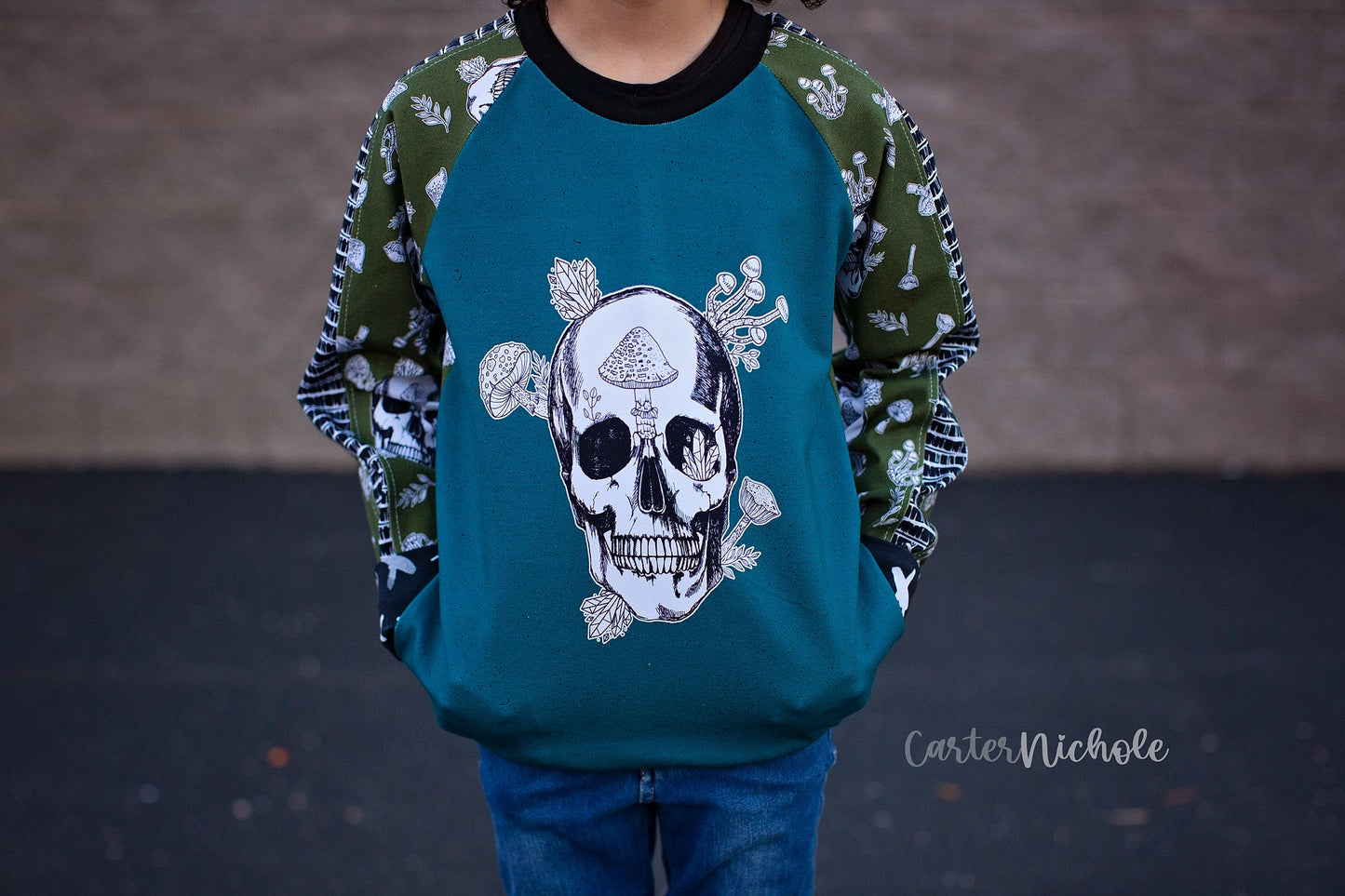 Cotton Lycra Panels - Round OO - Kid & Adult size - Skulls & Mushroom, Magic Forest, Wilderness & Hedgehog panels Retail Fabric