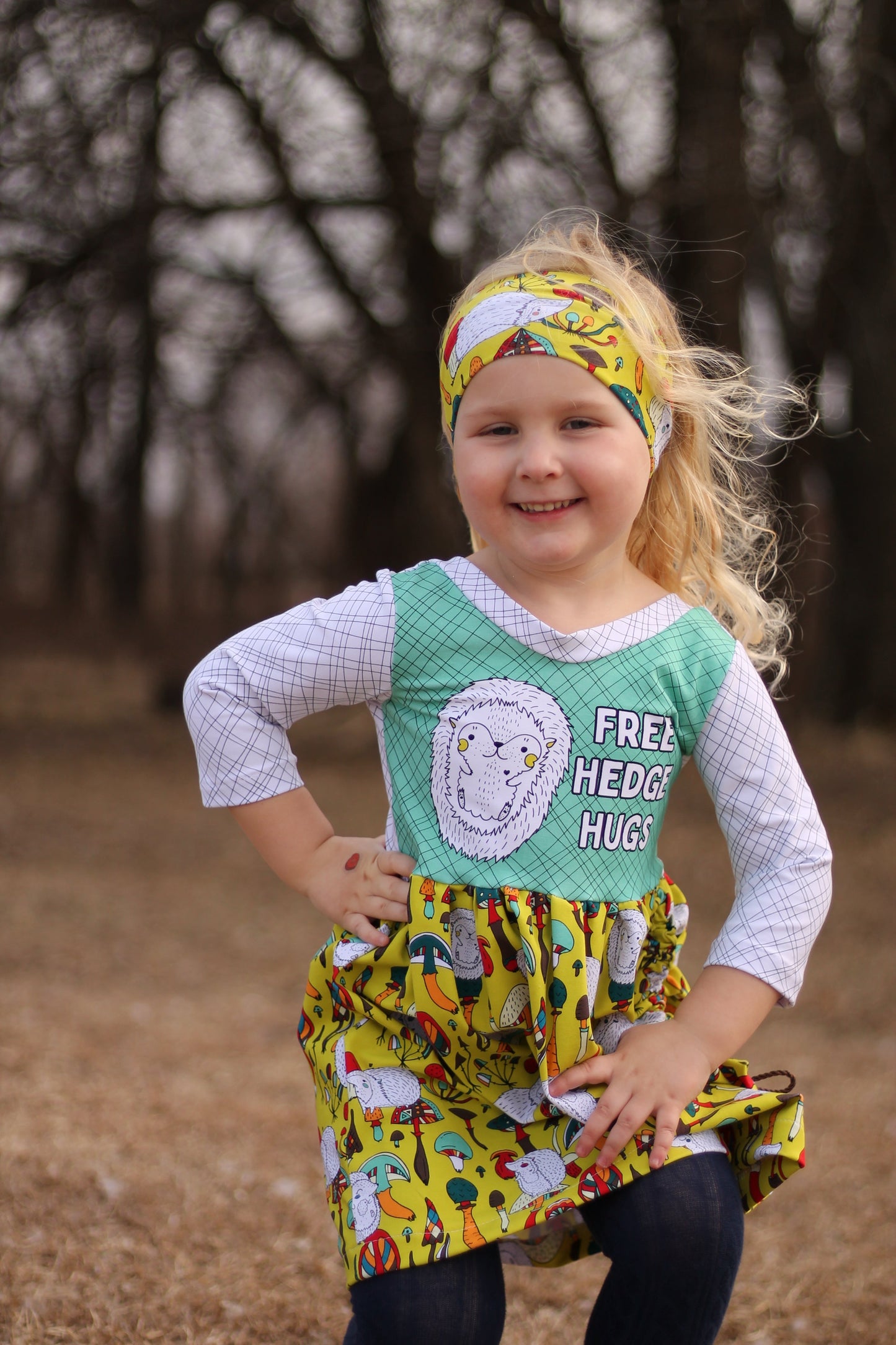 Cotton Lycra Panels - Round OO - Kid & Adult size - Skulls & Mushroom, Magic Forest, Wilderness & Hedgehog panels Retail Fabric