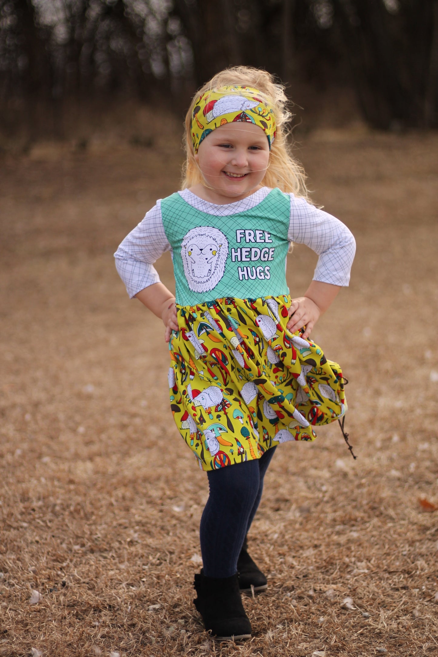 Cotton Lycra Panels - Round OO - Kid & Adult size - Skulls & Mushroom, Magic Forest, Wilderness & Hedgehog panels Retail Fabric