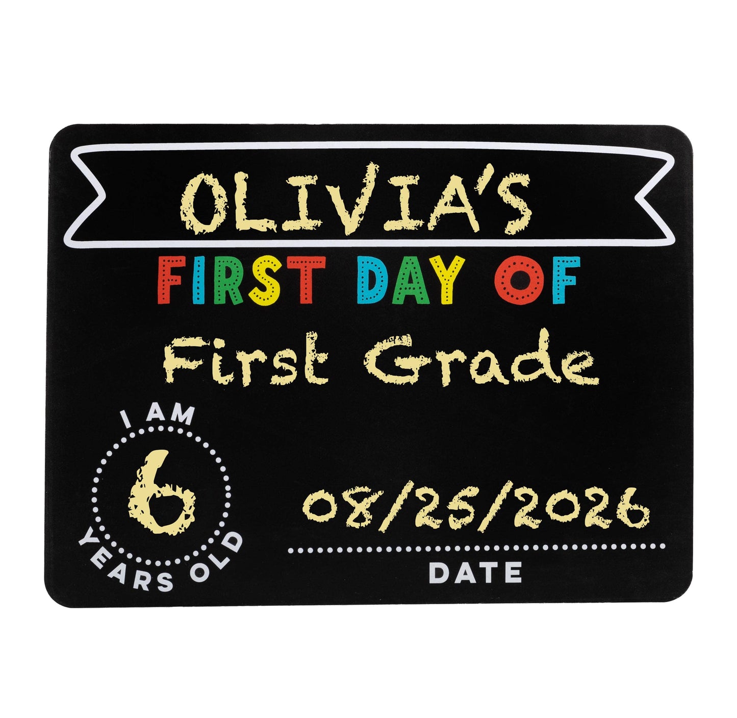 First and Last Day of School Reversible Chalkboard gift