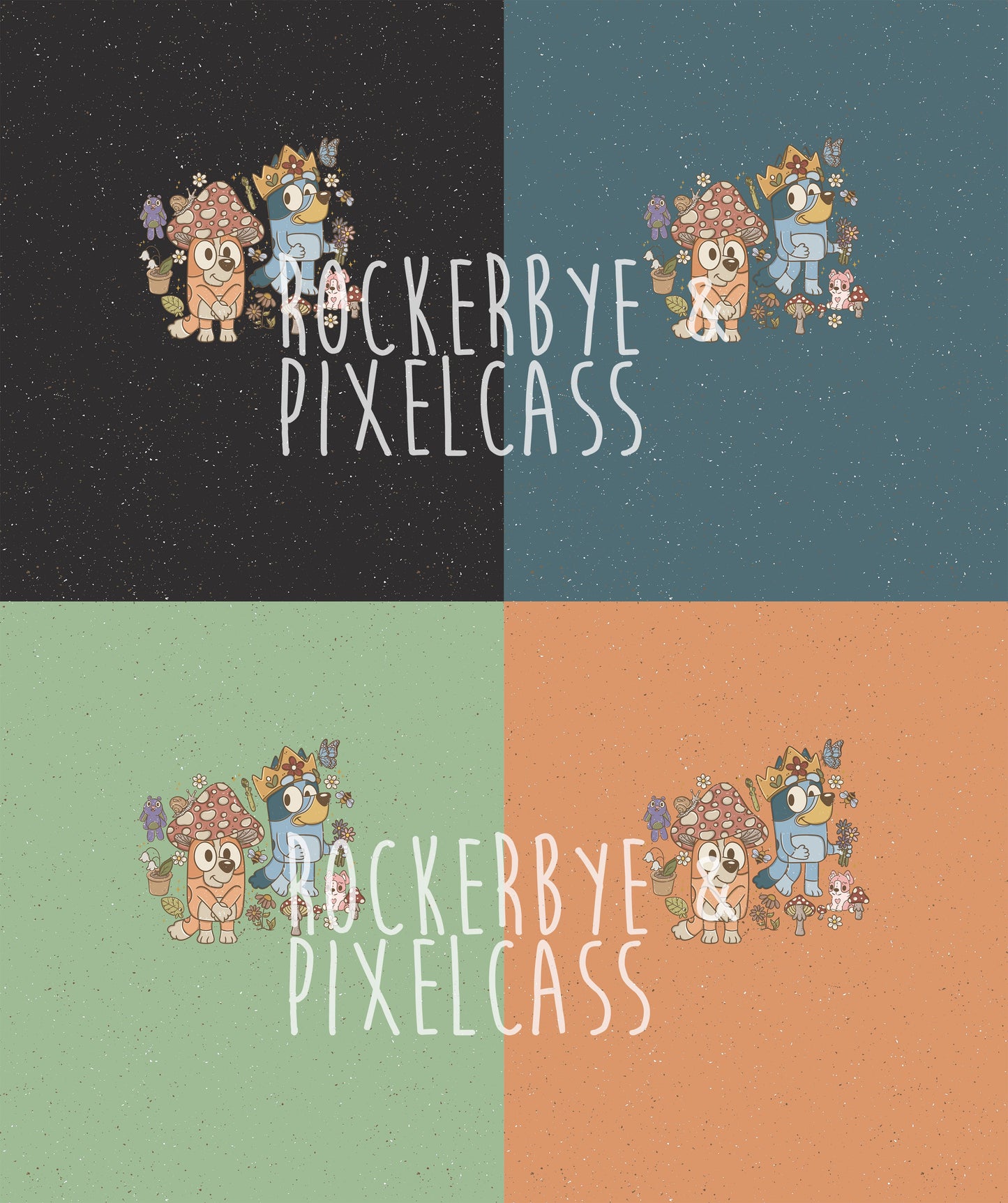 Cotton Lycra Panels kid & adult sizes PixelCass Round YY Retail Fabric Collab Cottage Pups