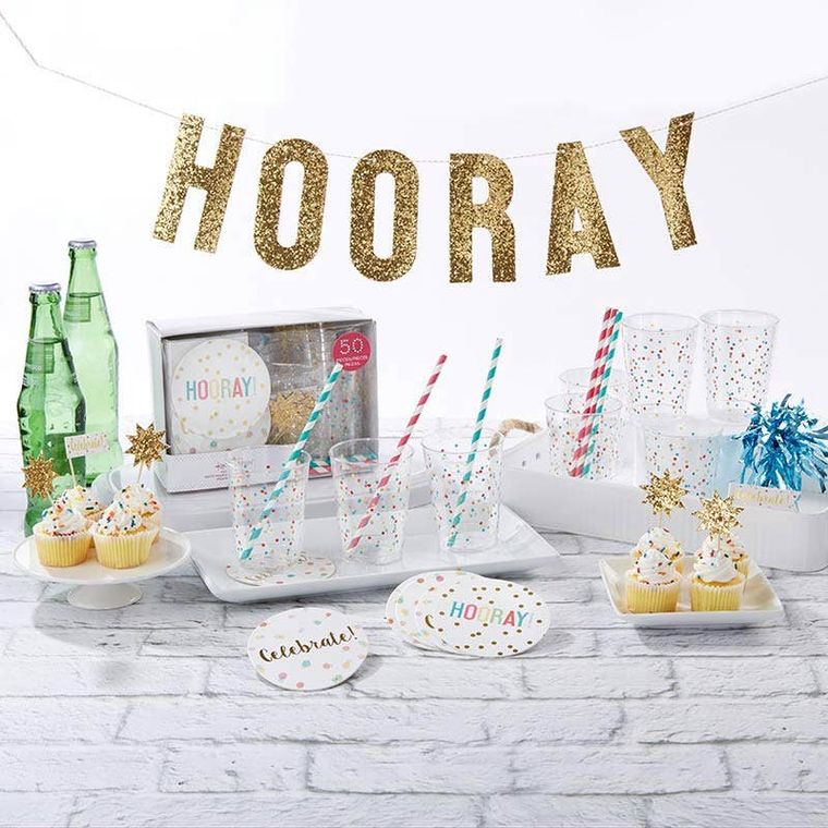 Hooray 50 Piece Party in a Box by Kate Aspen - birthday gift set