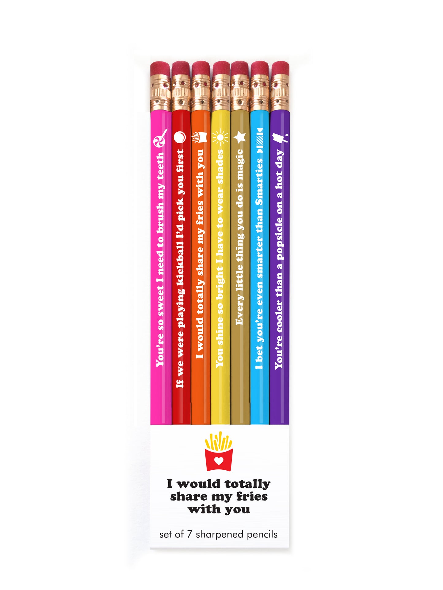 SHARE MY FRIES PENCIL SET by SNIFTY stationary gift