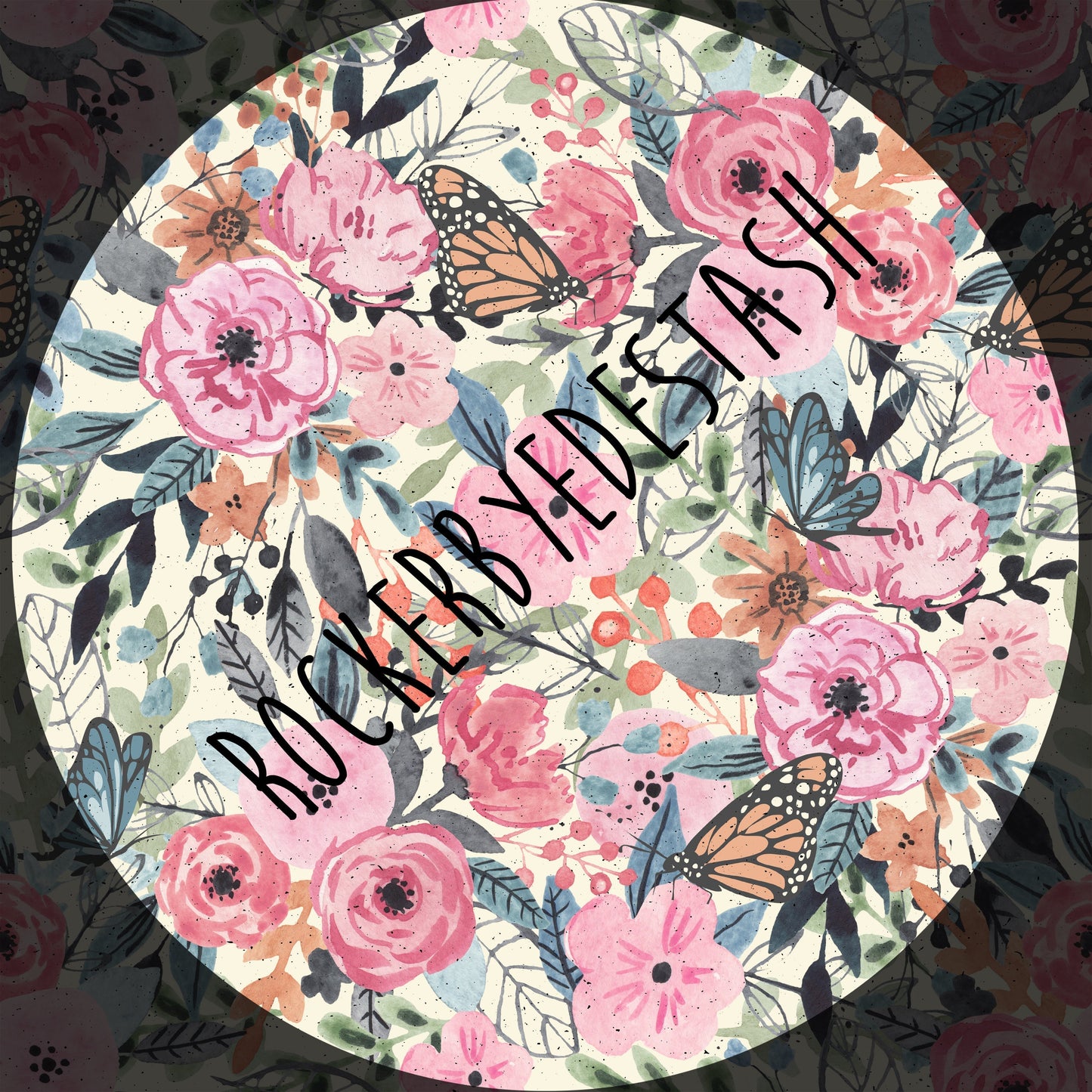 Minky - Retail Fabric Round PP - Spring Skeletons with Succulent and Monstera Skull rerun