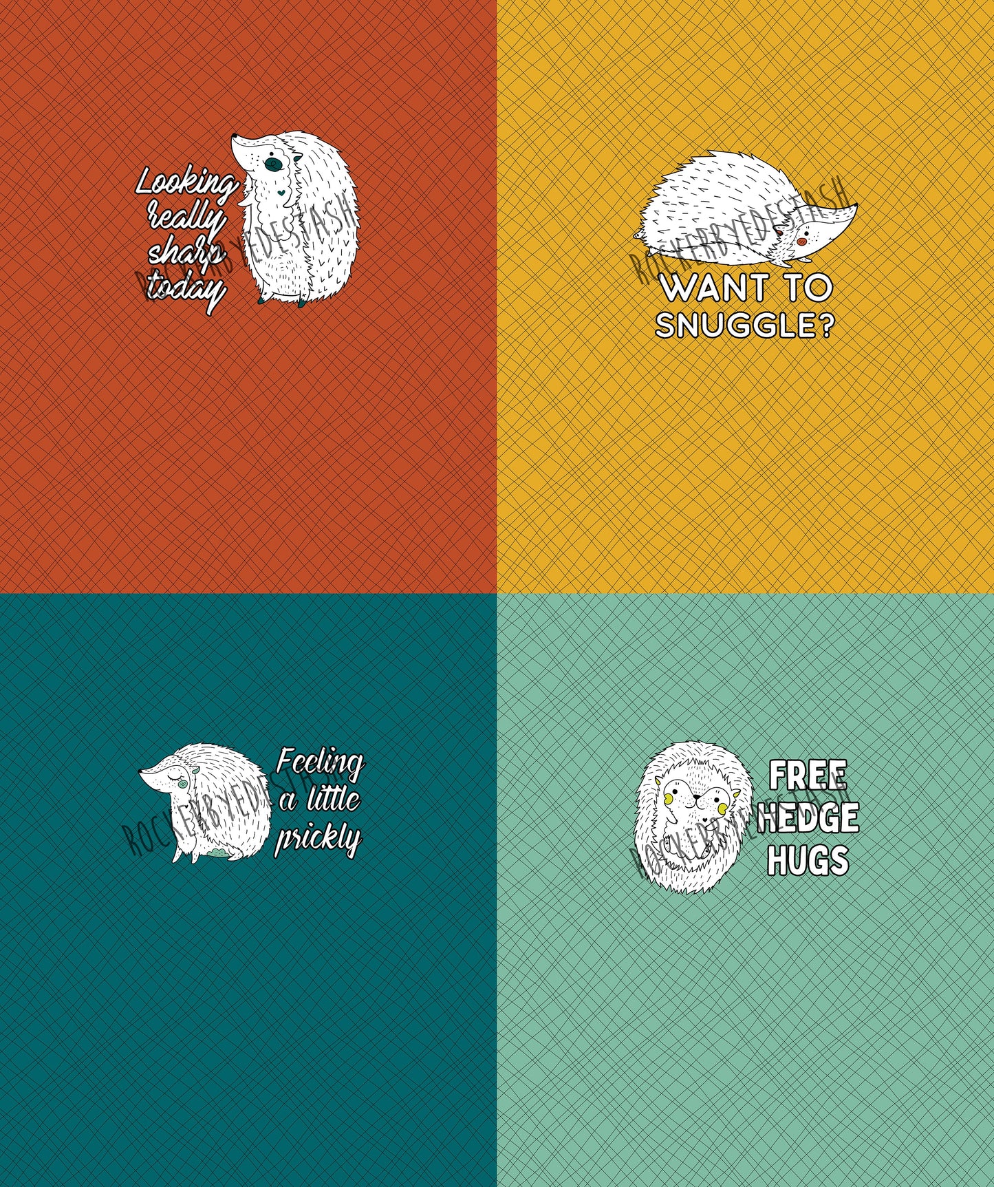 Cotton Lycra Panels - Round OO - Kid & Adult size - Skulls & Mushroom, Magic Forest, Wilderness & Hedgehog panels Retail Fabric