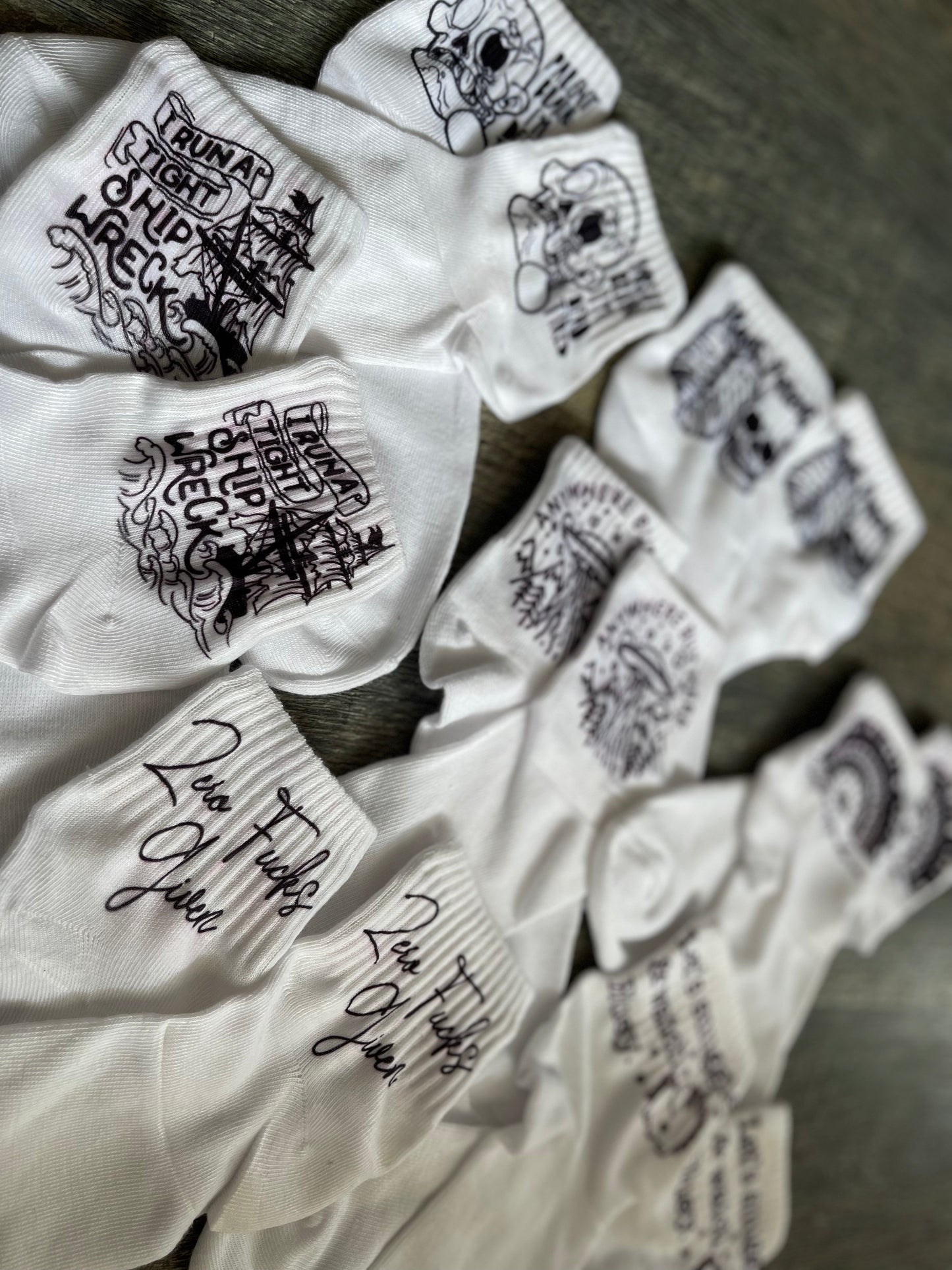 Custom sublimated socks - ankle or crew - choose your design we can print anything! RBD swag gift