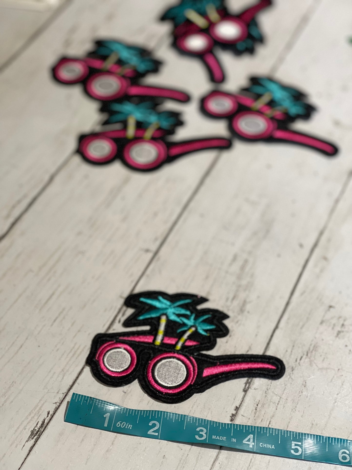 Glasses and palm tree summer patch - retail