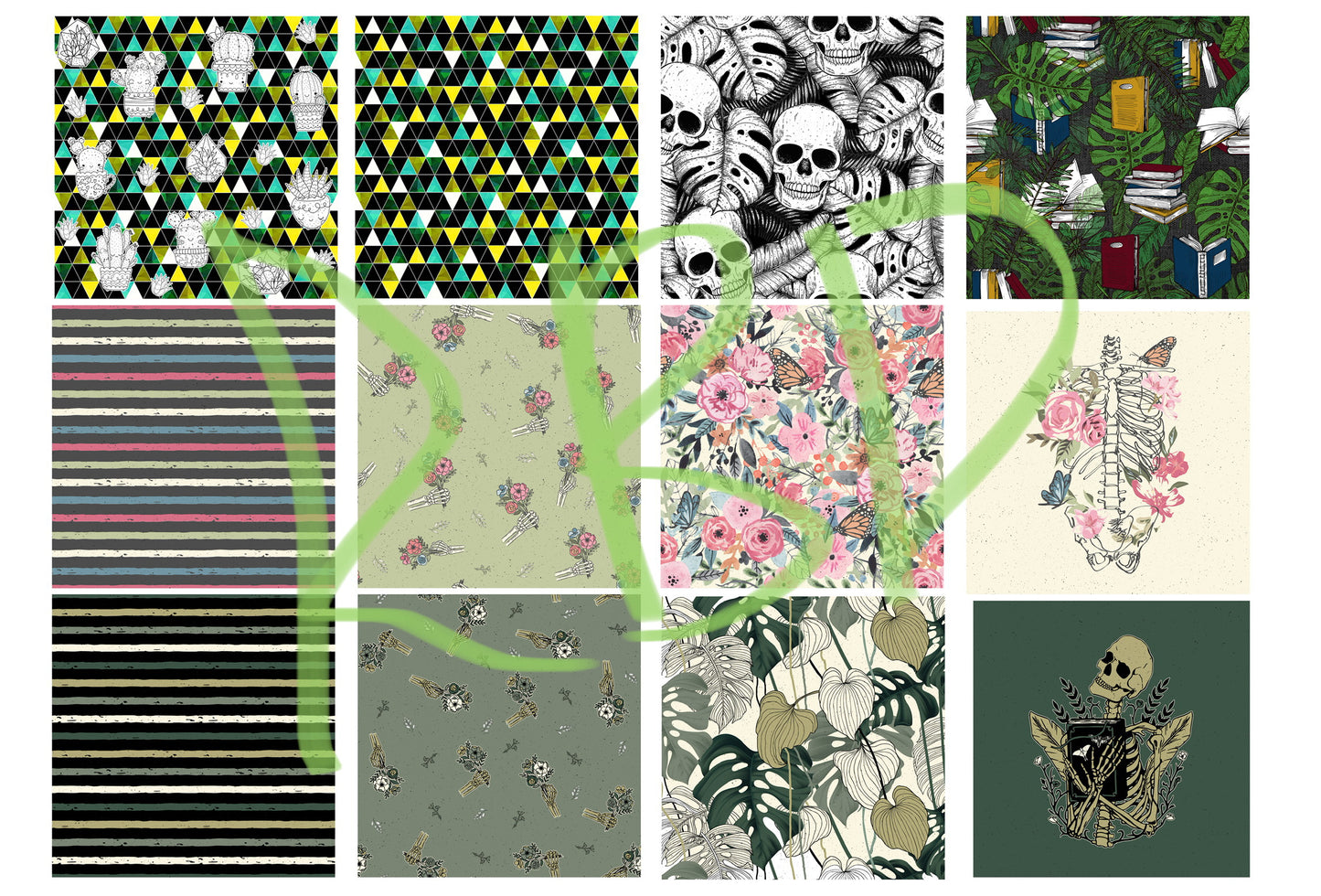 RETAIL - 12 squares per yard - double gauze scrap pack - 10 to choose from