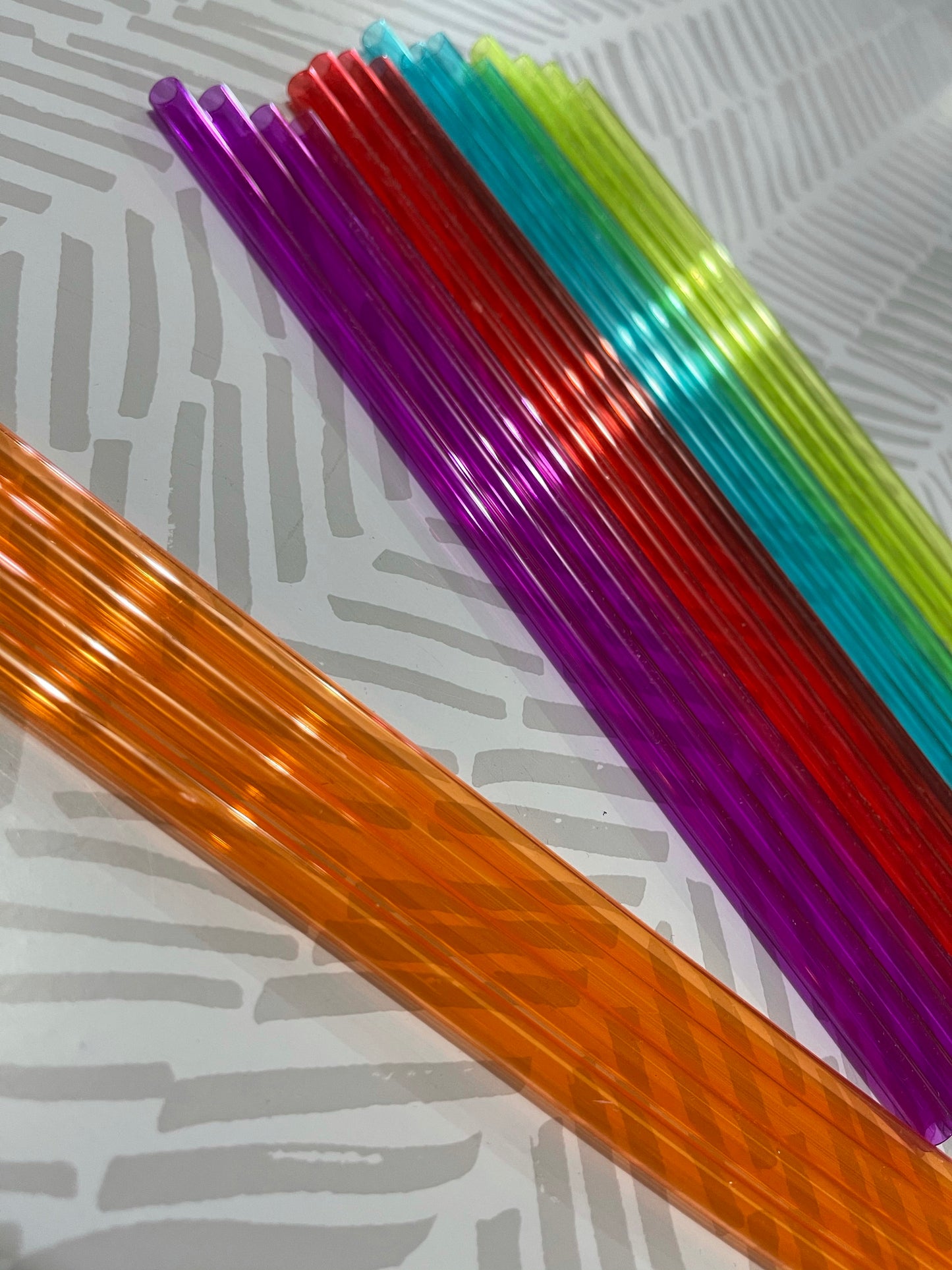 Joie Rainbow Plastic Straws - replacement straws for Roadie Tumblers reusable PET-G & BPA free retail swag