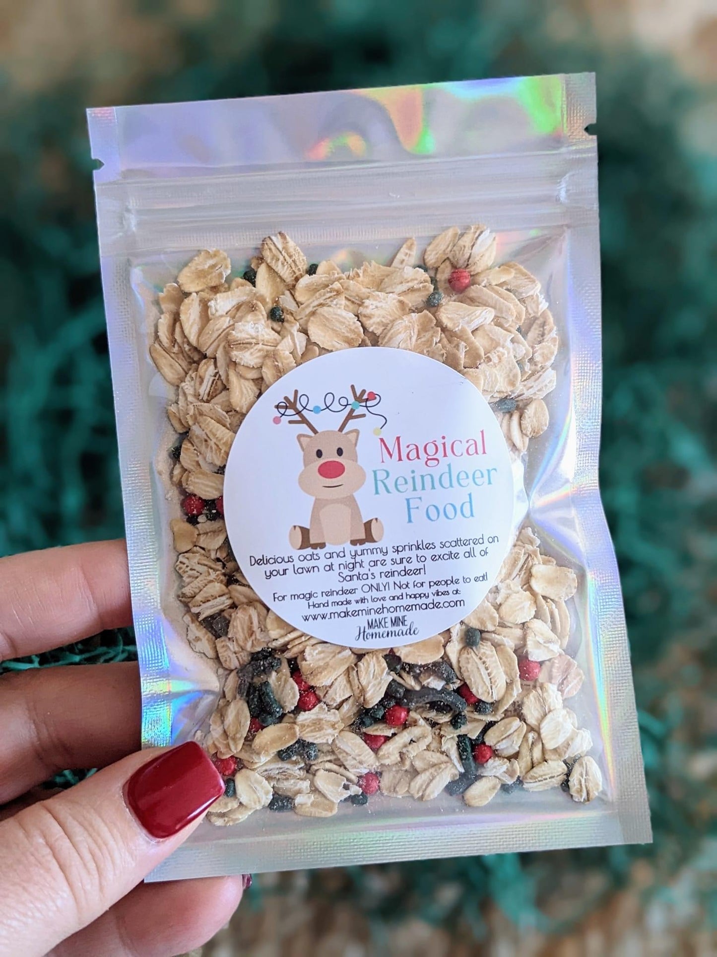 Reindeer food packets gift christmas