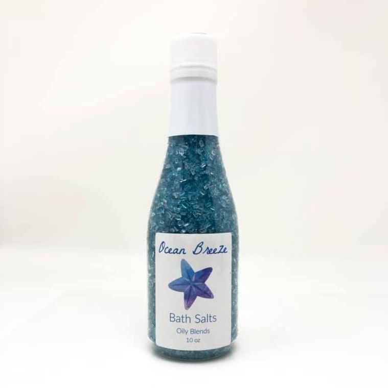 Sunflower, Unicorn or Ocean Breeze 10oz Bath Salt by Oily Blends LLC gift