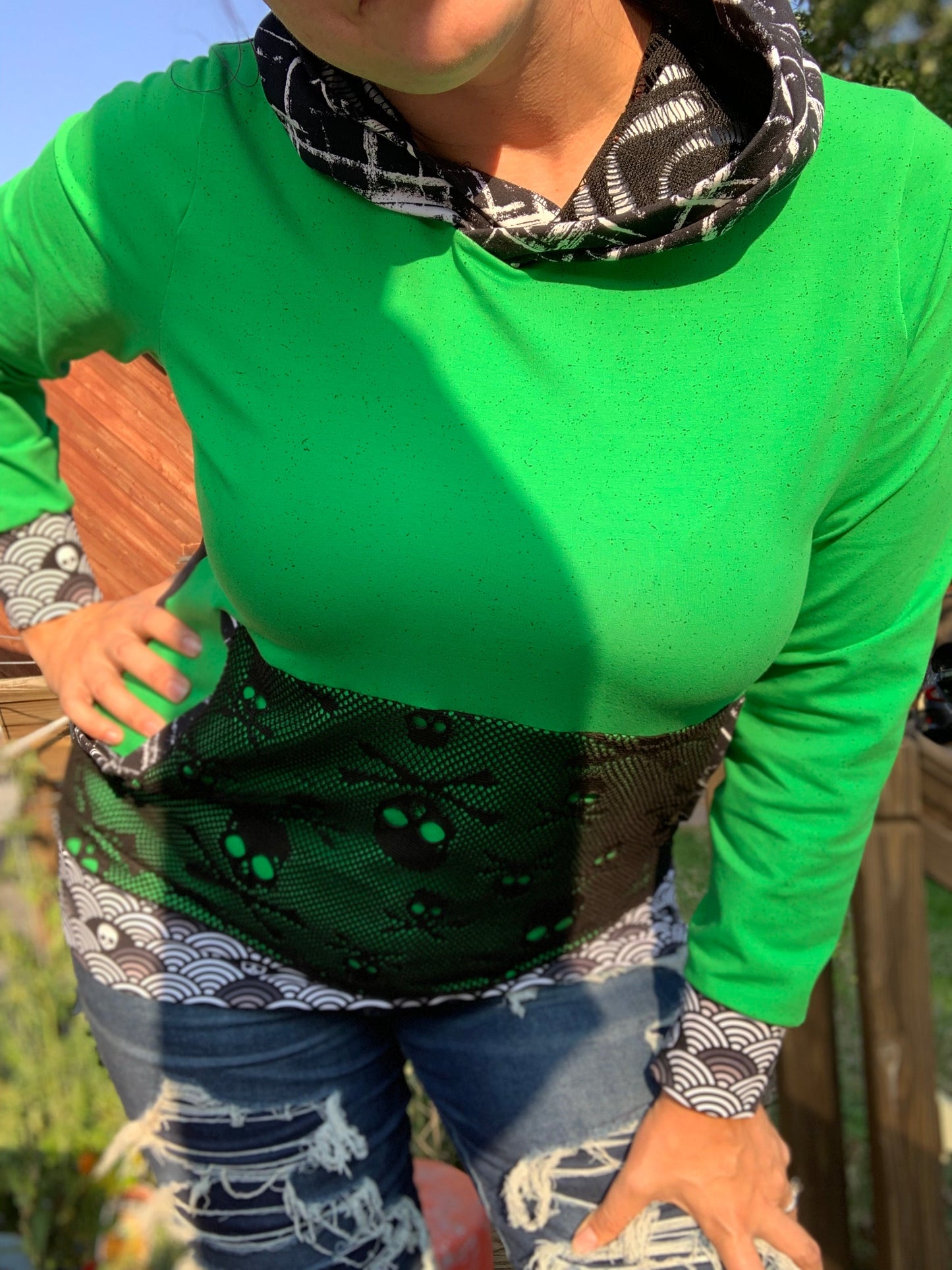 Cotton Lycra - Gritty Zombies and Solids - Retail Fabric