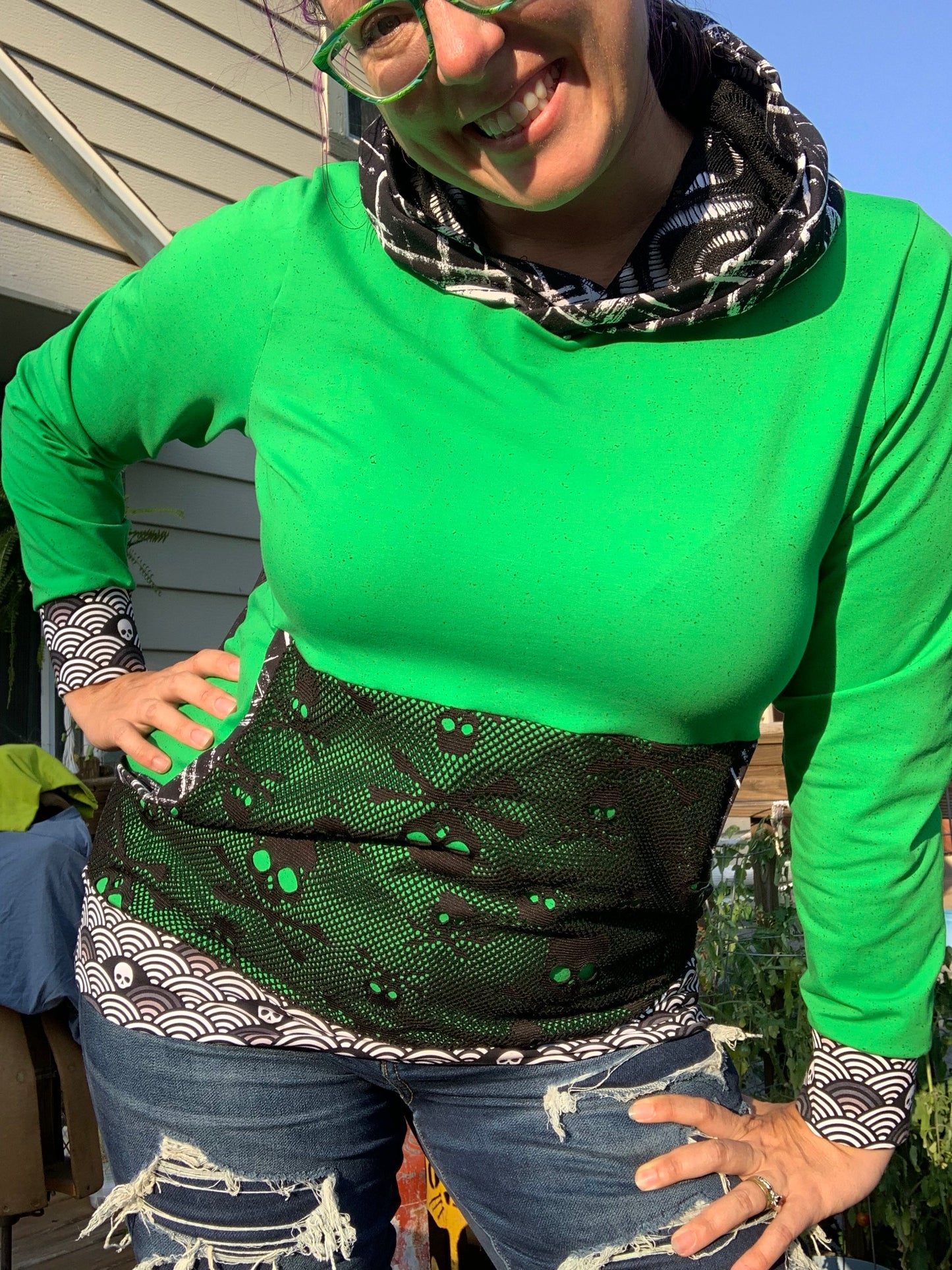 Cotton Lycra - Gritty Zombies and Solids - Retail Fabric