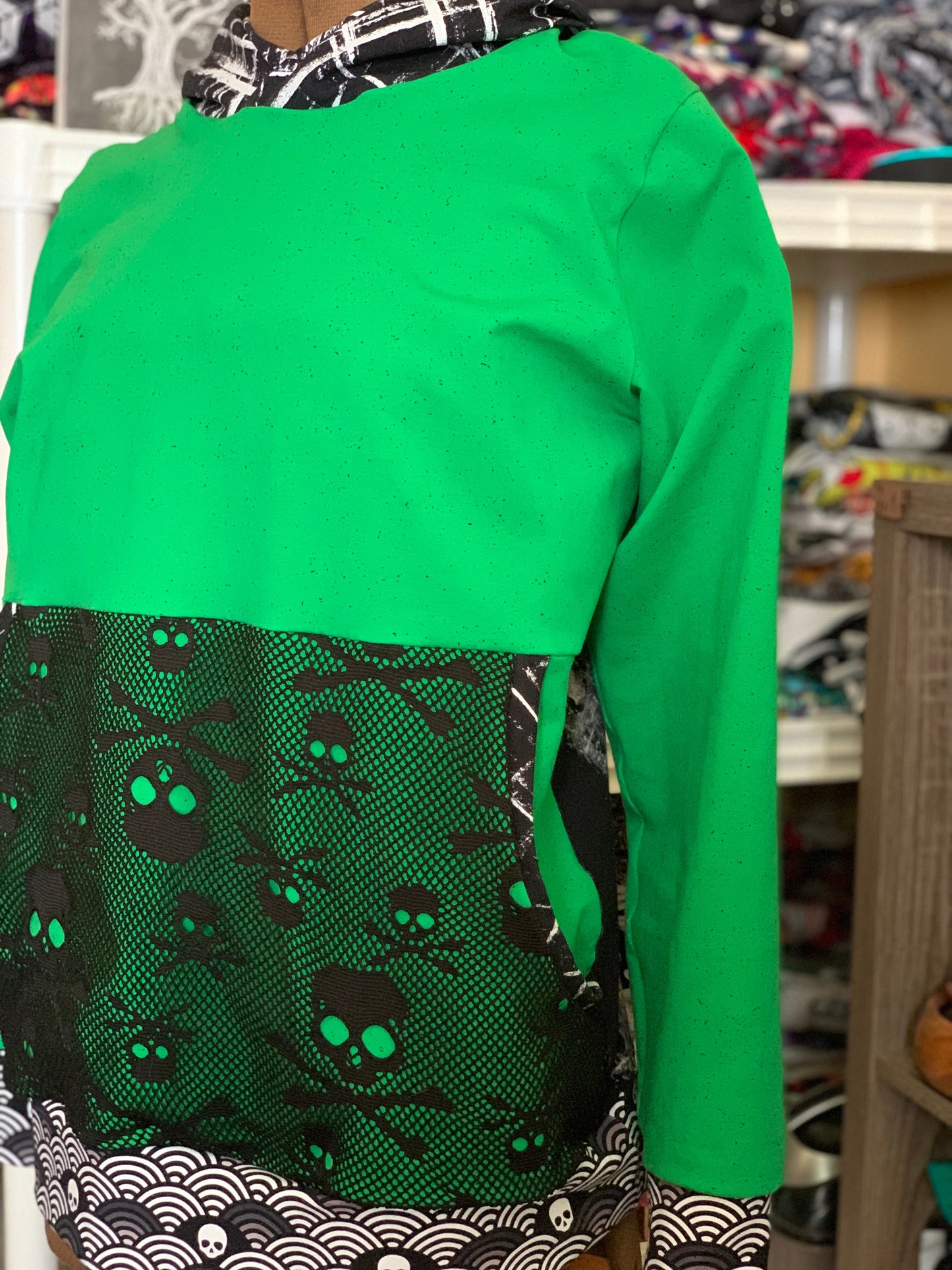 Cotton Lycra - Gritty Zombies and Solids - Retail Fabric