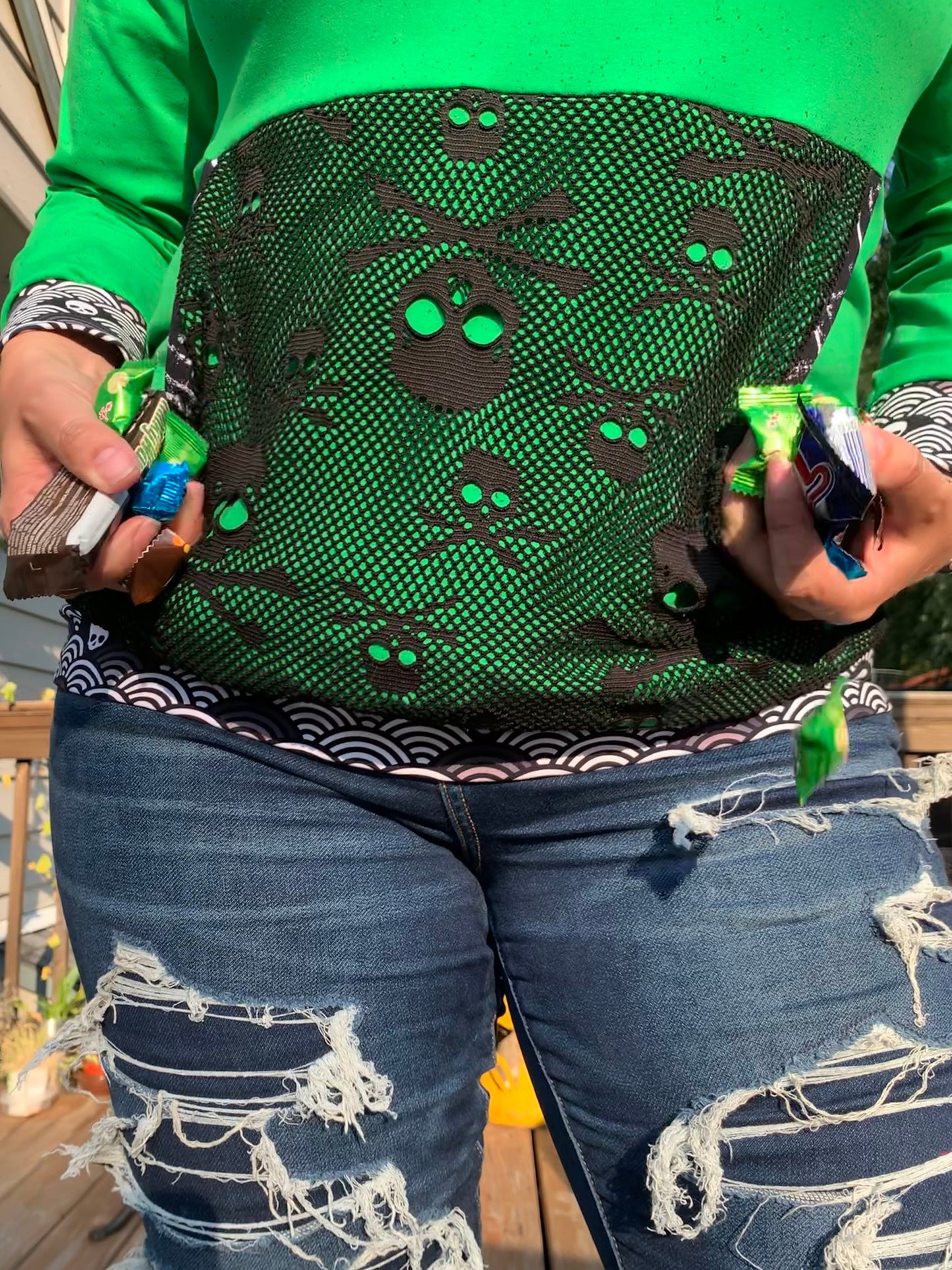 Cotton Lycra - Gritty Zombies and Solids - Retail Fabric