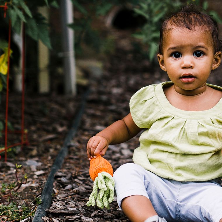 Carrot Rattle by Pebble baby gift