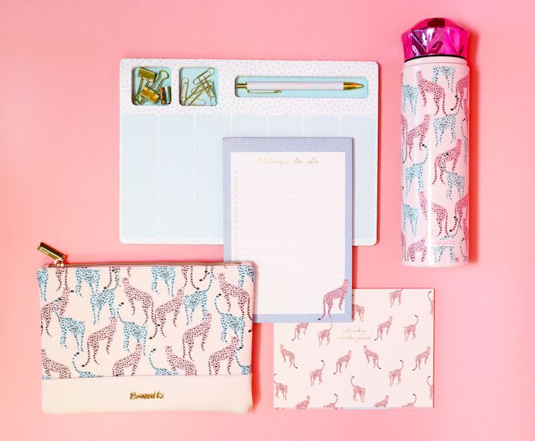 Pink Leopard Sticky Note Set Gift