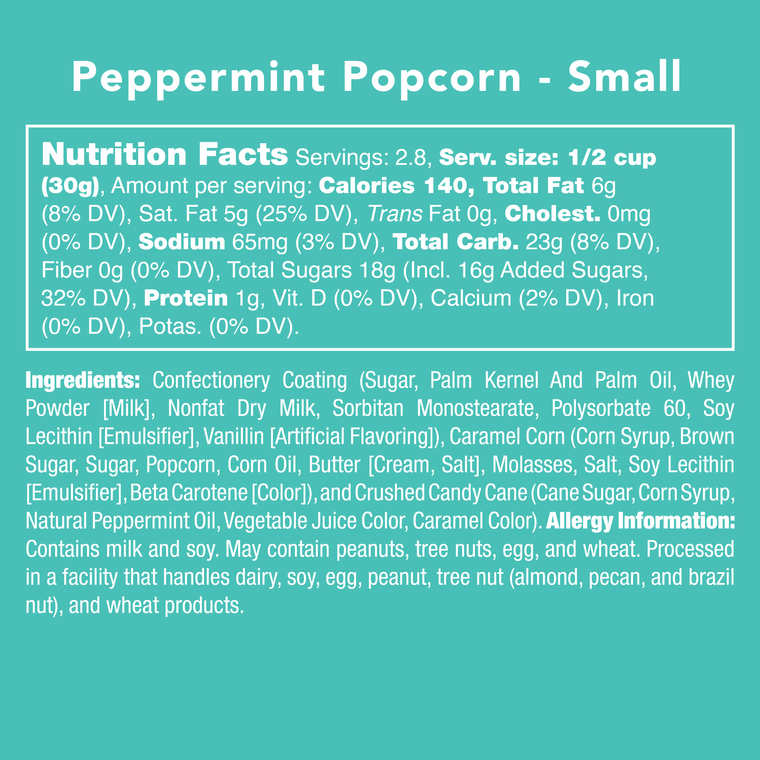 Peppermint Popcorn *CHRISTMAS COLLECTION* Retail Swag candy