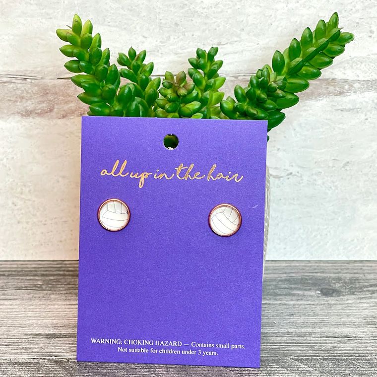 Volleyball Earrings 12mm