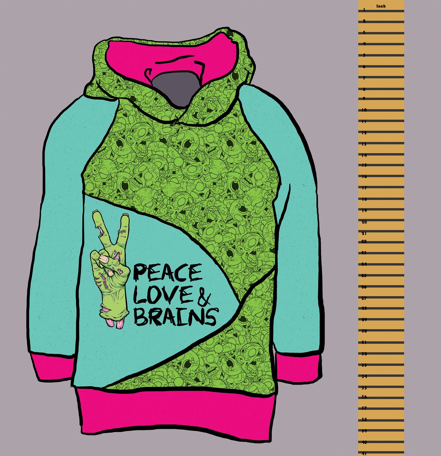 Cotton Lycra - Gritty Zombies and Solids - Retail Fabric