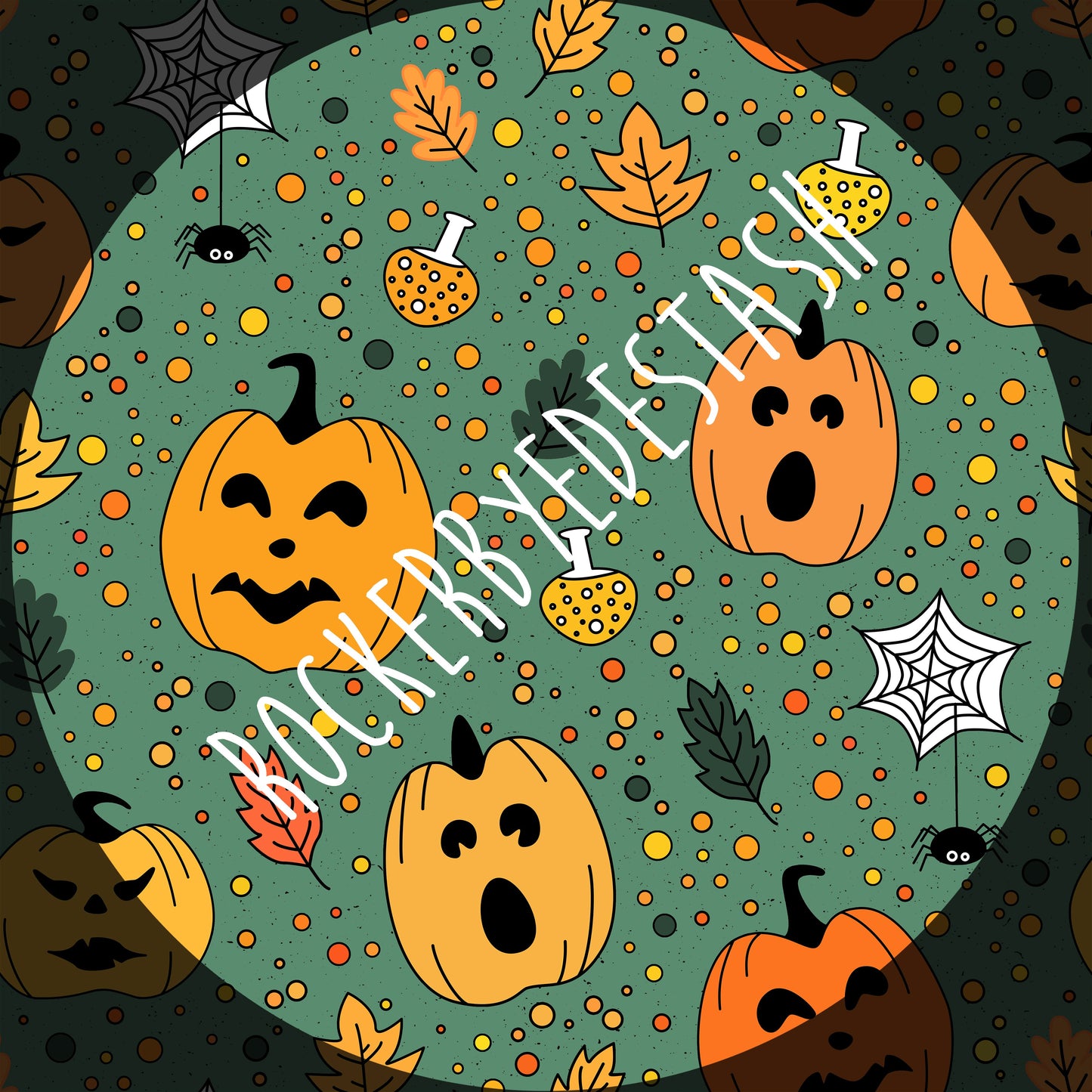 Cotton Lycra - Round JJ Retail - Halloween Prints - Zombies, Bats, and more