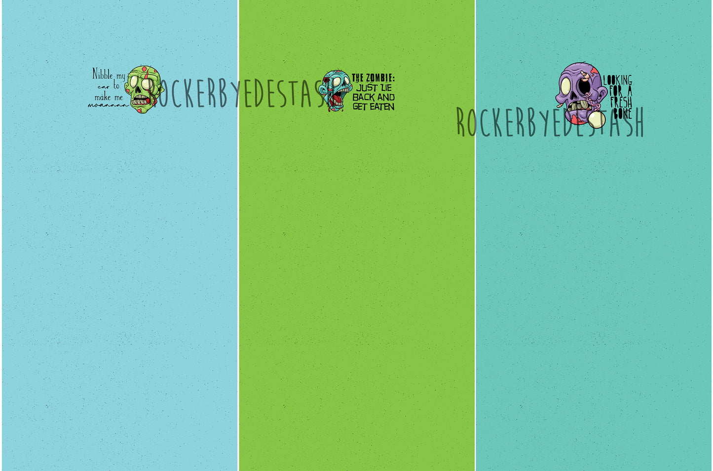 Rerun Retail - Zombies Kid & Adult panels individual and 4 pack - All designs listed here