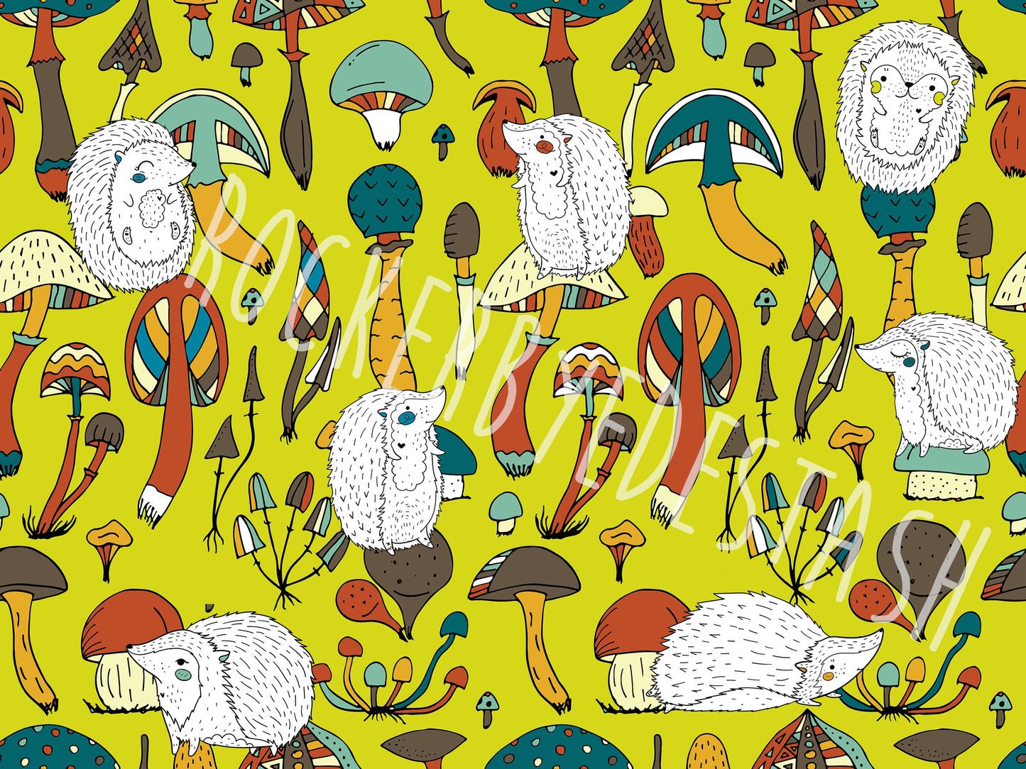Athletic Sport Lycra - Round OO - Skulls & Shrooms, Magical Forest, New Wilderness & Hedgies - Fabric Retail