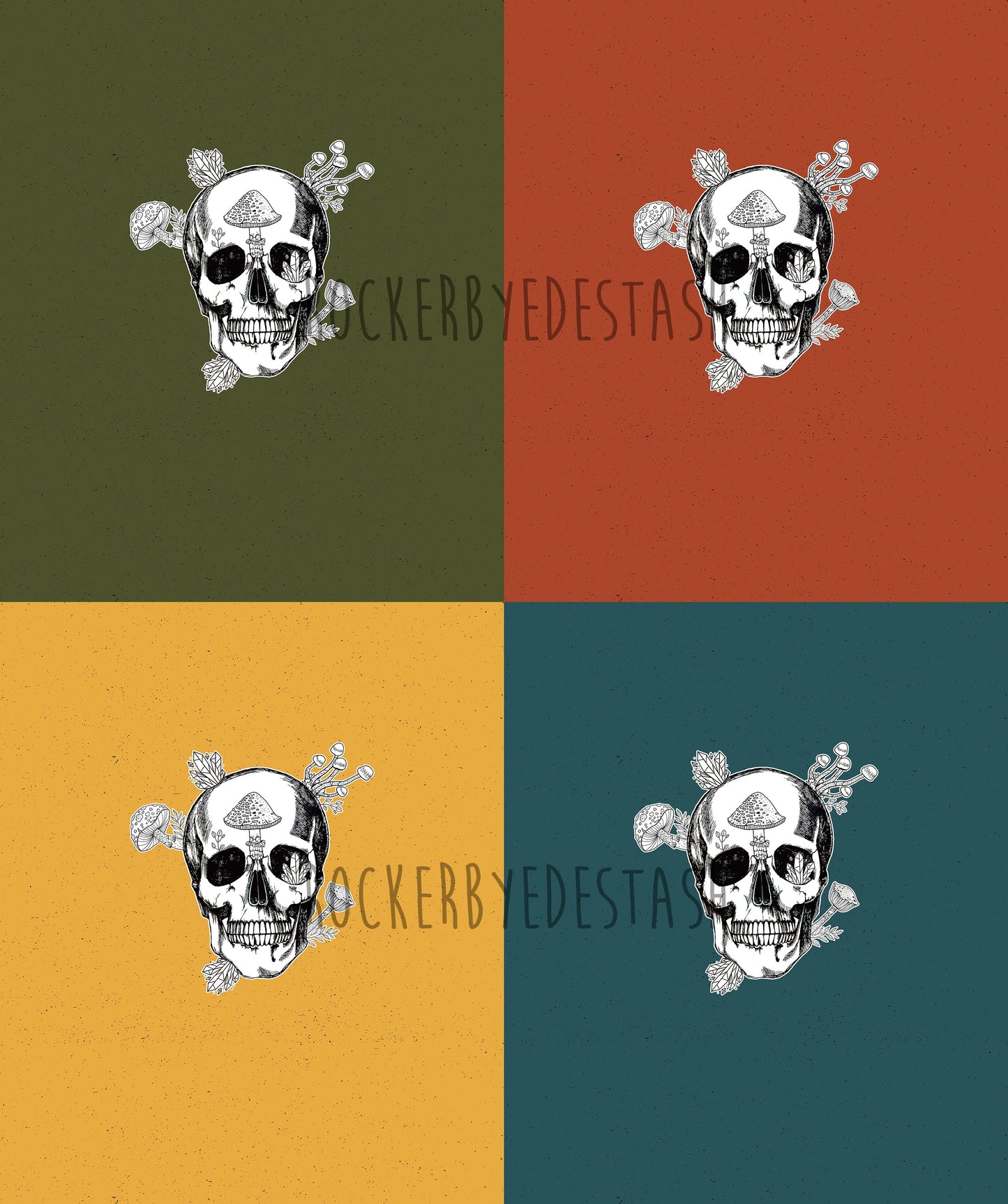 Cotton Lycra Panels - Round OO - Kid & Adult size - Skulls & Mushroom, Magic Forest, Wilderness & Hedgehog panels Retail Fabric