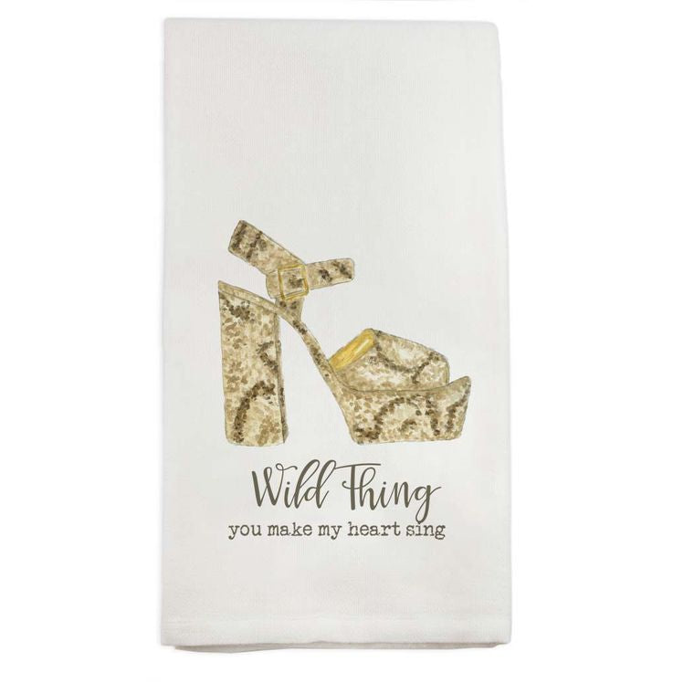 Wild Thing Shoe gift Dish Tea Towel by French Graffiti