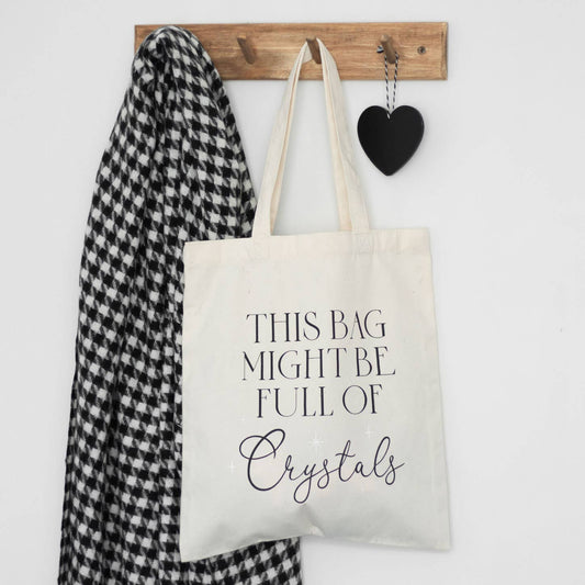 Full of Crystals Polycotton Tote Bag witchy gift
