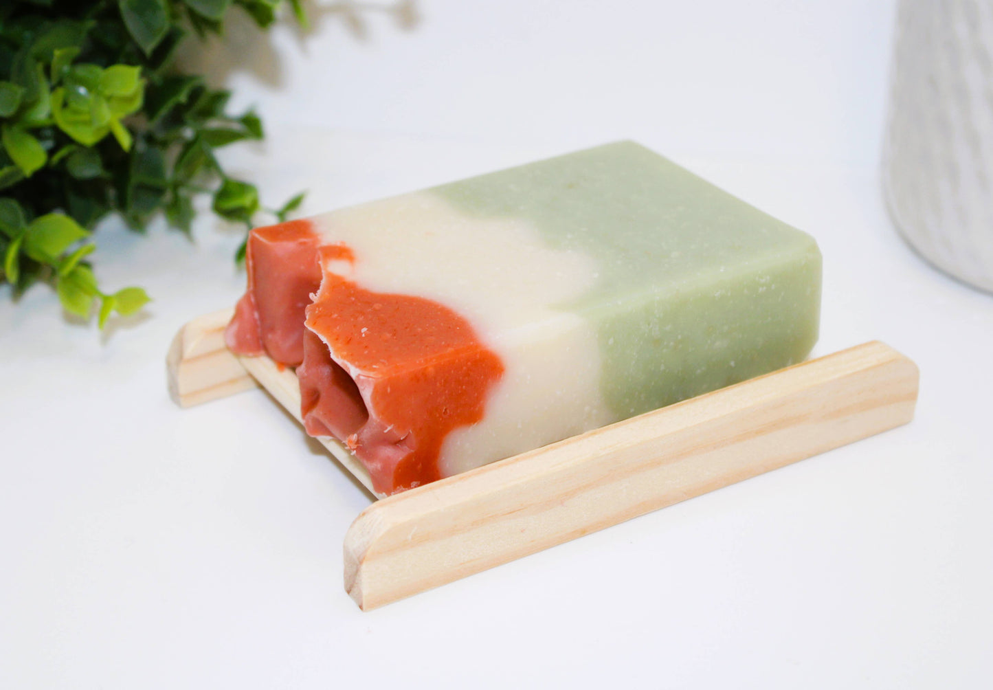 White Tea & Sage Soap Bar, Natural Handmade Clay Exfoliating - lavender and wild sage